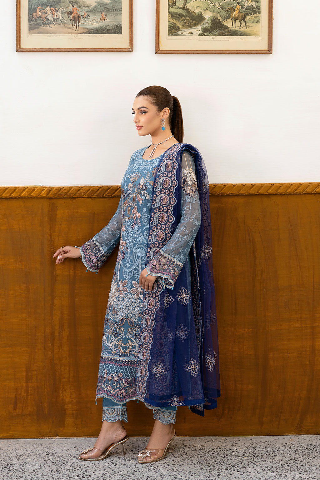 Ramsha | Chevron Chiffon Collection | A-1006 - Official Ramsha stockist in UK - Sakeena London
