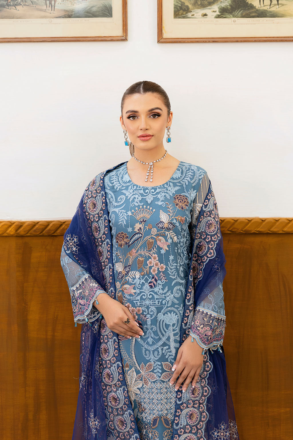Ramsha | Chevron Chiffon Collection | A-1006 - Official Ramsha stockist in UK - Sakeena London