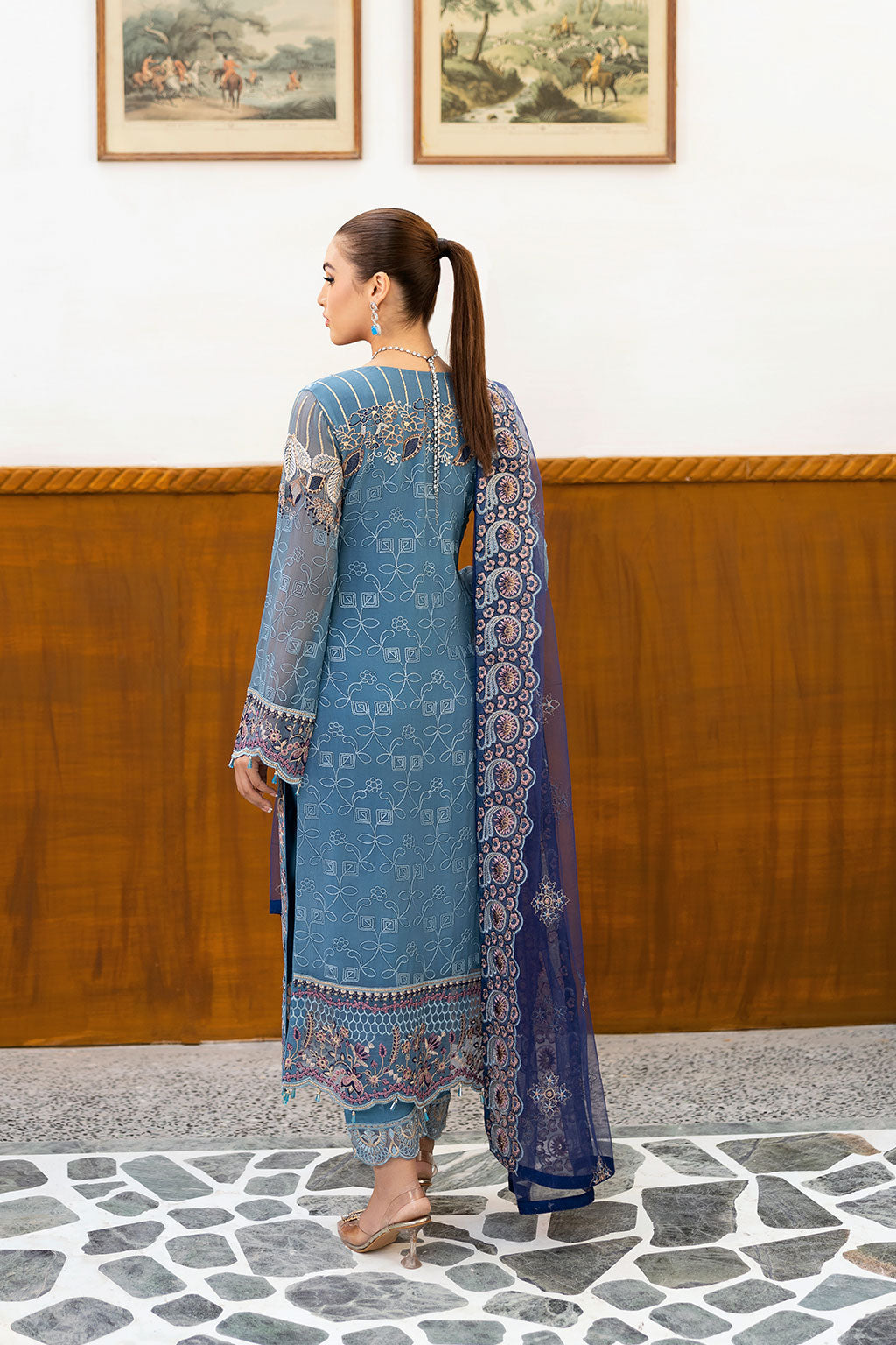 Ramsha | Chevron Chiffon Collection | A-1006 - Official Ramsha stockist in UK - Sakeena London
