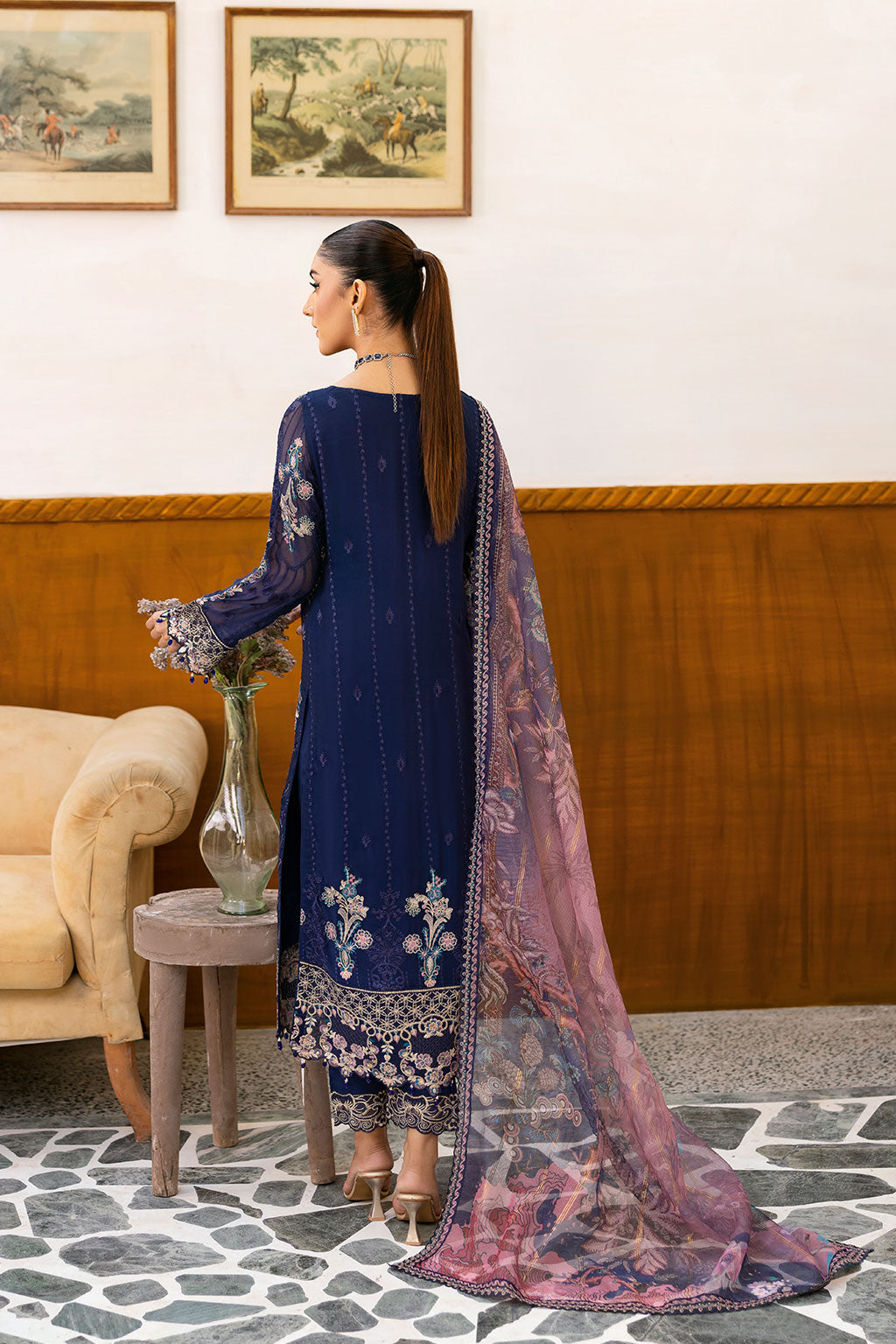 Ramsha | Chevron Chiffon Collection | A-1012 - Official Ramsha stockist in UK - Sakeena London