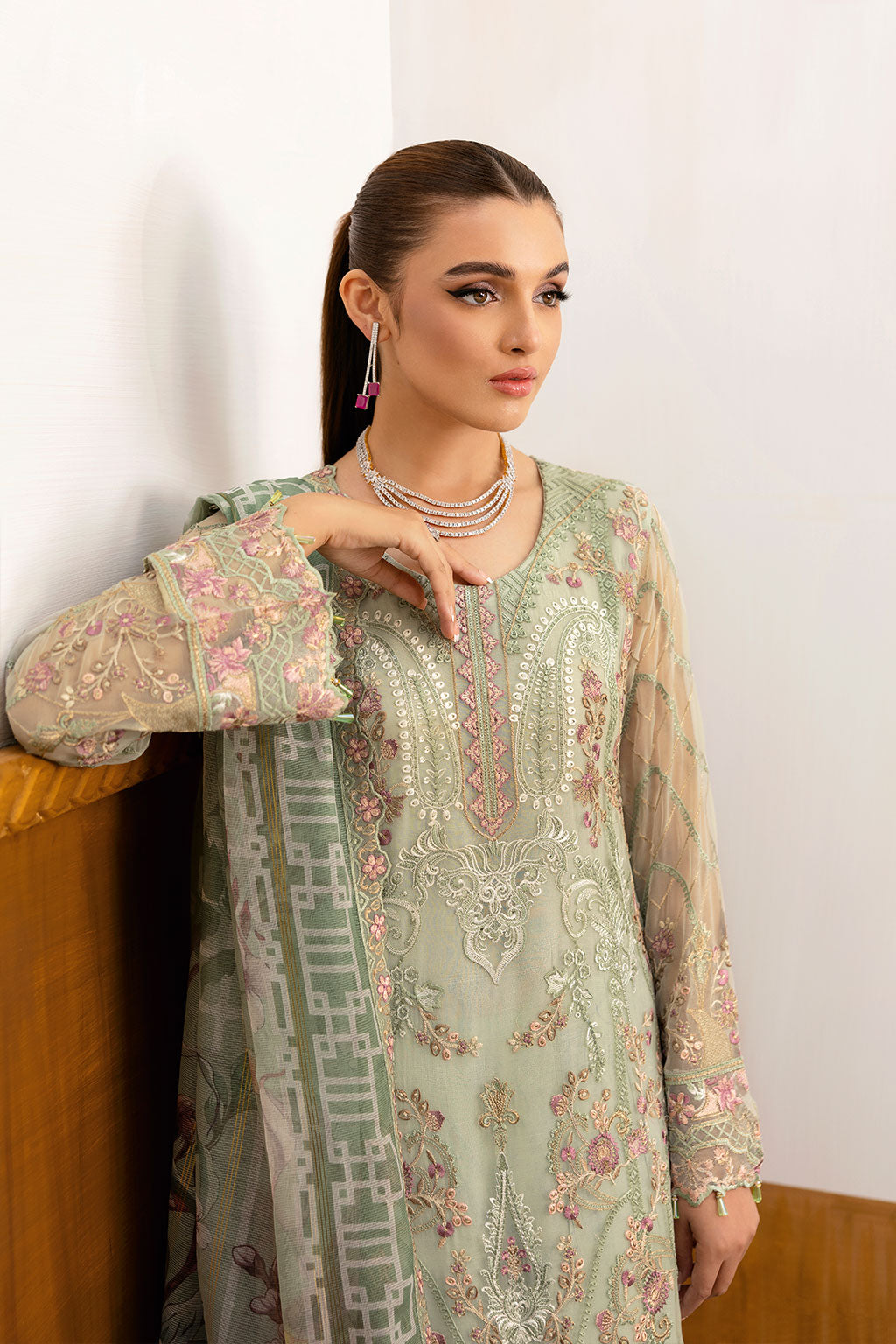 Ramsha | Chevron Chiffon Collection | A-1003 - Official Ramsha stockist in UK - Sakeena London