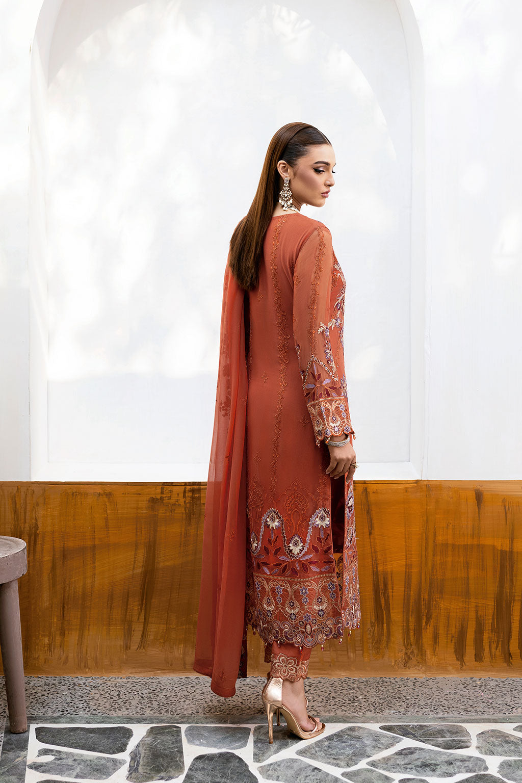 Ramsha | Chevron Chiffon Collection | A-1007 - Official Ramsha stockist in UK - Sakeena London