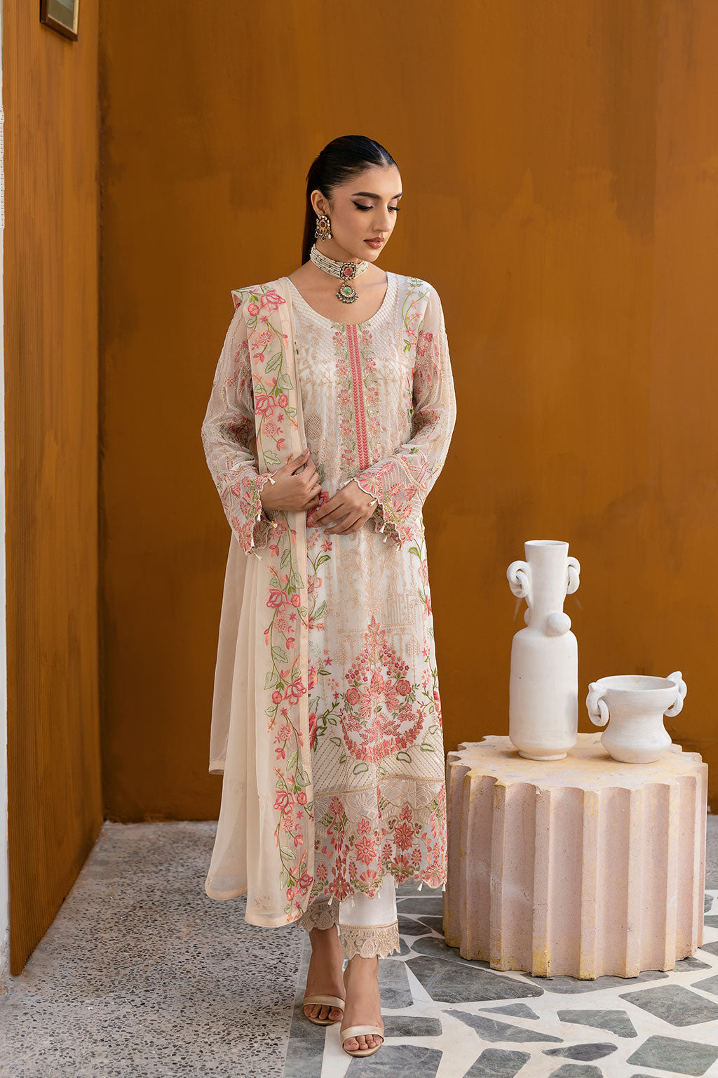 Ramsha | Chevron Chiffon Collection | A-1011 - Official Ramsha stockist in UK - Sakeena London