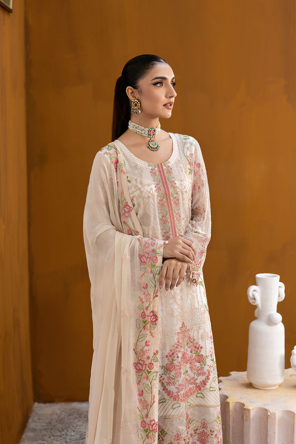 Ramsha | Chevron Chiffon Collection | A-1011 - Official Ramsha stockist in UK - Sakeena London