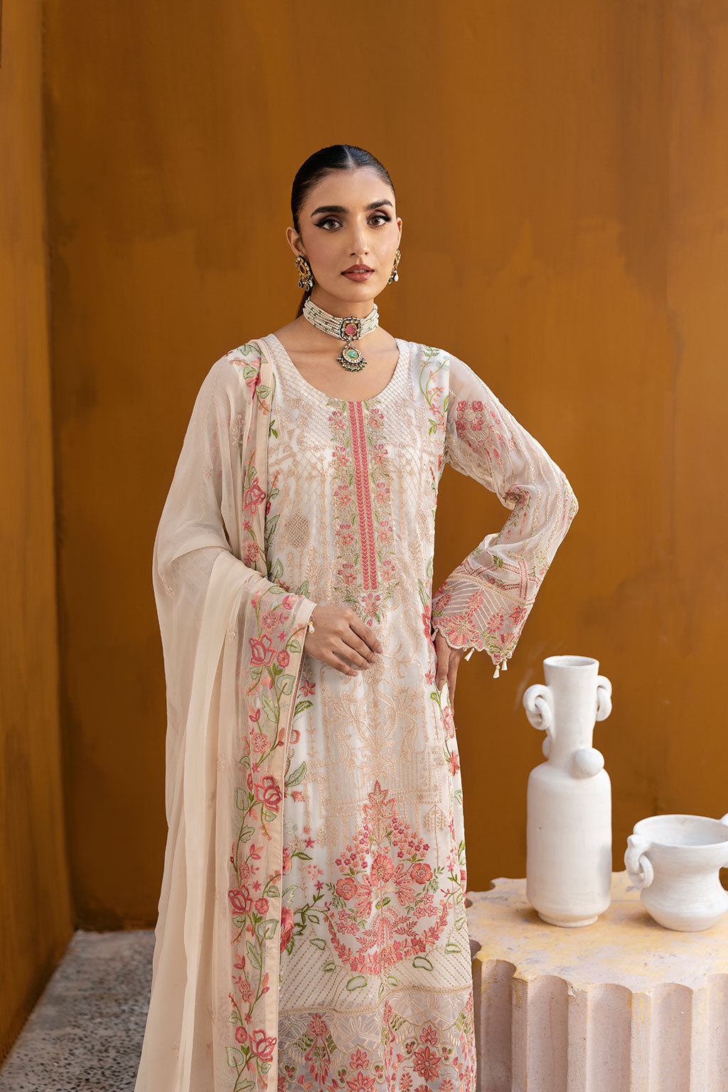 Ramsha | Chevron Chiffon Collection | A-1011 - Official Ramsha stockist in UK - Sakeena London