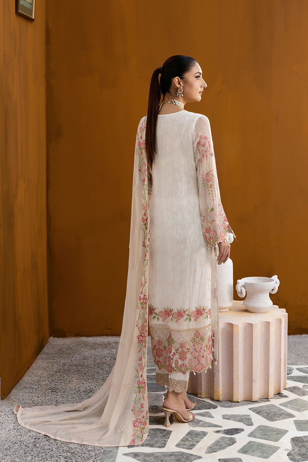 Ramsha | Chevron Chiffon Collection | A-1011 - Official Ramsha stockist in UK - Sakeena London