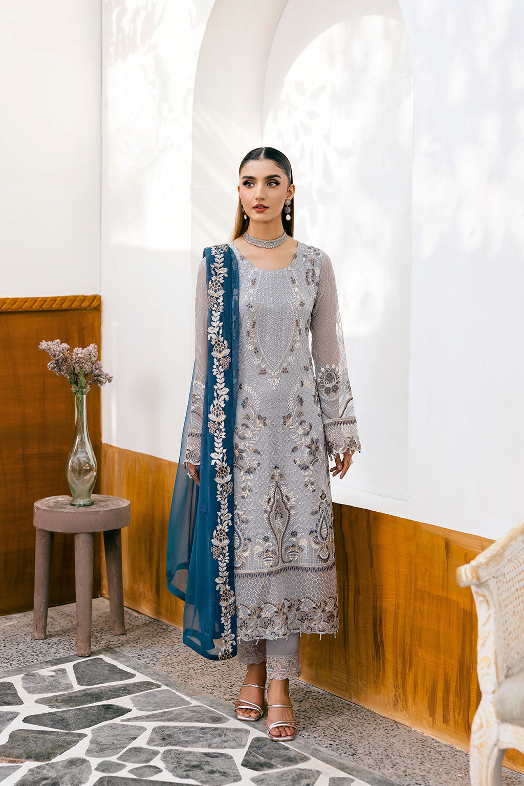 Ramsha | Chevron Chiffon Collection |A-1001 - Official Ramsha stockist in UK - Sakeena London