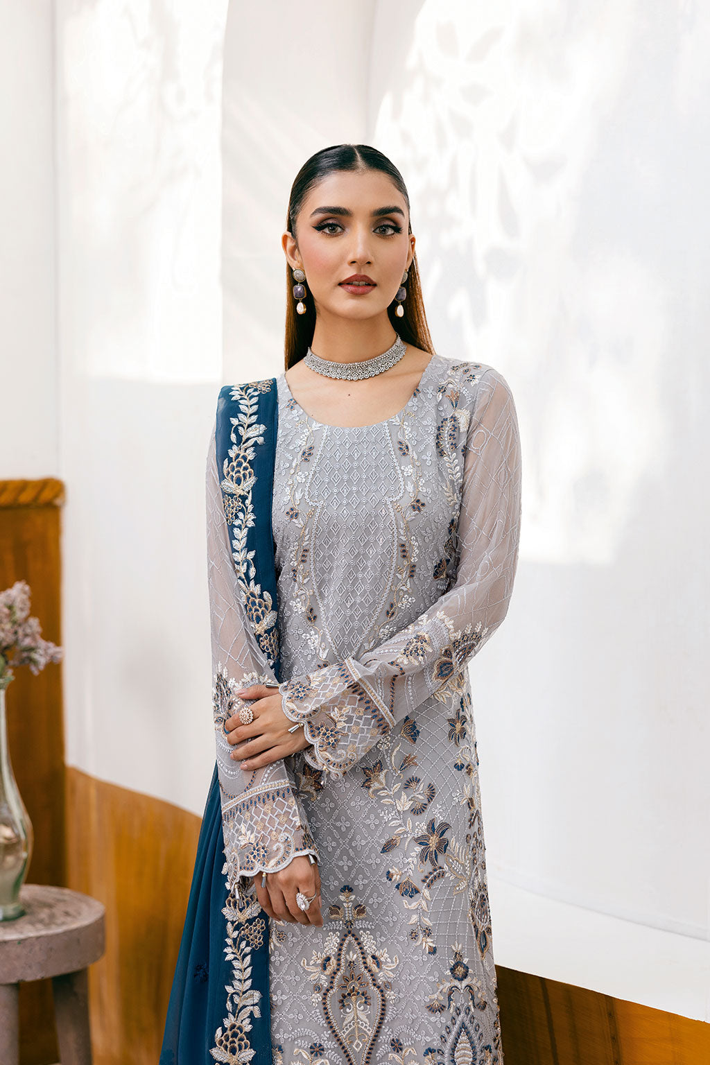 Ramsha | Chevron Chiffon Collection |A-1001 - Official Ramsha stockist in UK - Sakeena London