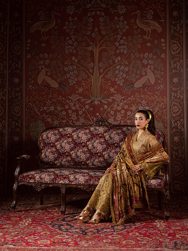 Mahnur | Amelia Luxury Winter 25 | CK-006 Kotrai - Official Mahnur stockist in UK - Sakeena London
