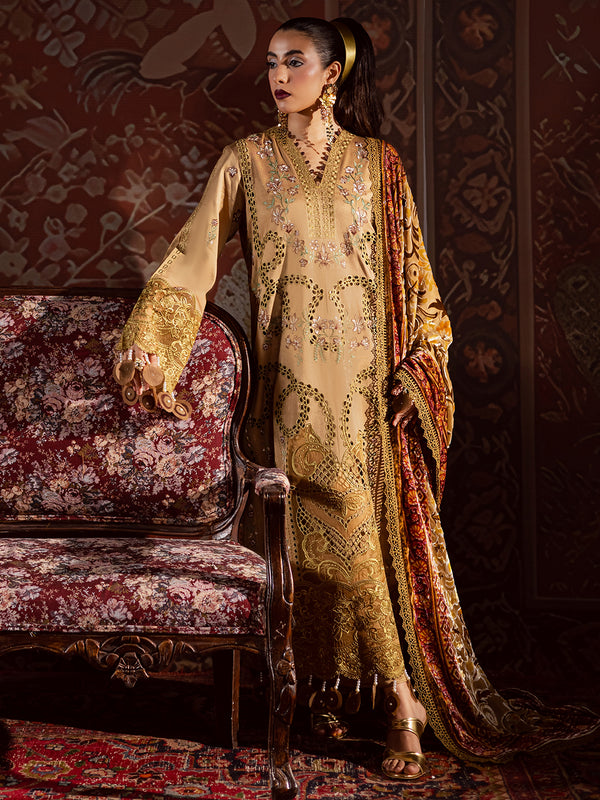 Mahnur | Amelia Luxury Winter 25 | CK-006 Kotrai - Official Mahnur stockist in UK - Sakeena London