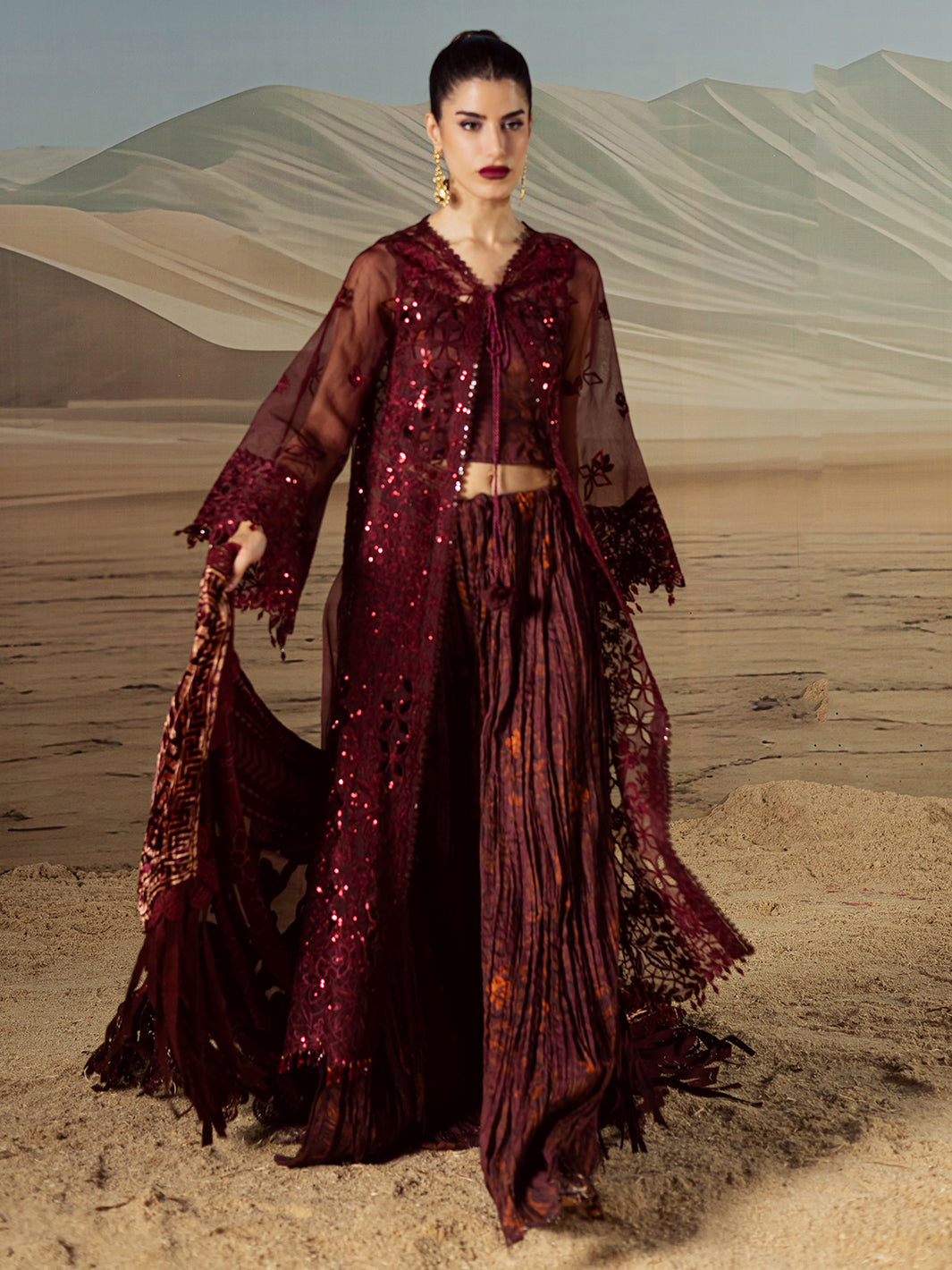 Mahnur | Amelia Luxury Winter 25 | CK-007 Kotrai - Official Mahnur stockist in UK - Sakeena London