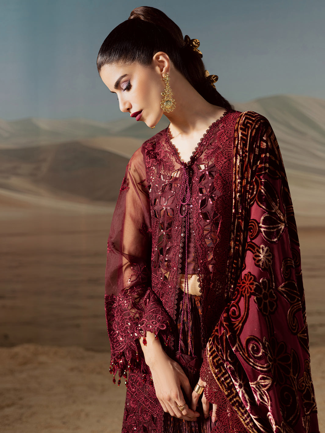 Mahnur | Amelia Luxury Winter 25 | CK-007 Kotrai - Official Mahnur stockist in UK - Sakeena London