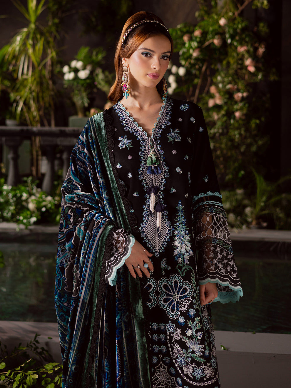 Mahnur | Amelia Luxury Winter 25 | CK-014 Kotrai - Official Mahnur stockist in UK - Sakeena London