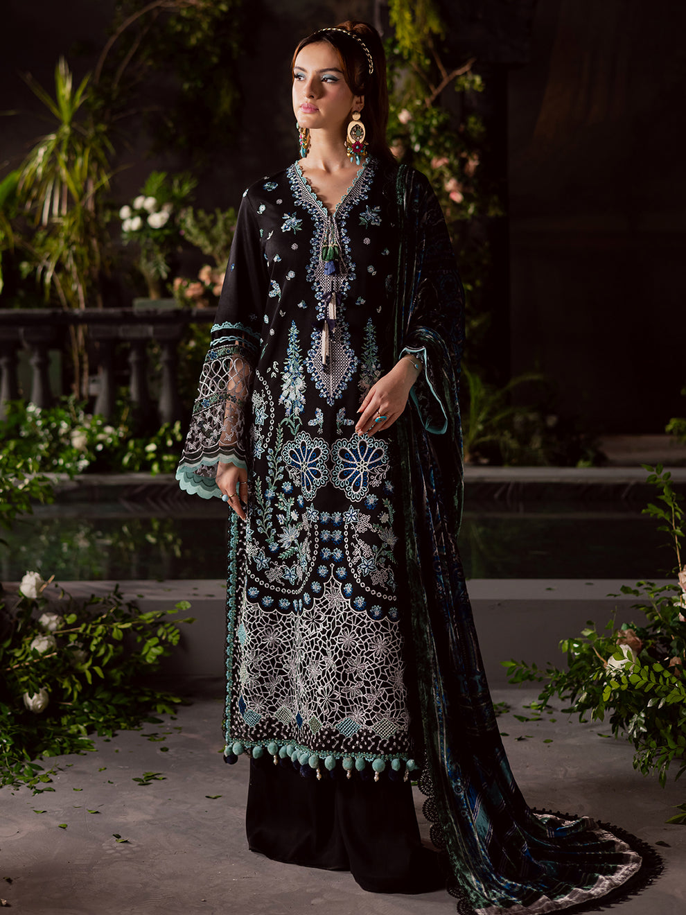 Mahnur | Amelia Luxury Winter 25 | CK-014 Kotrai - Official Mahnur stockist in UK - Sakeena London