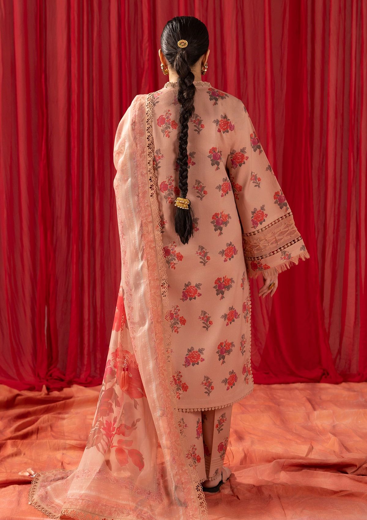 Lawn Collection - Alizeh - Sheen - ALS24#03 - CORAL PEACH