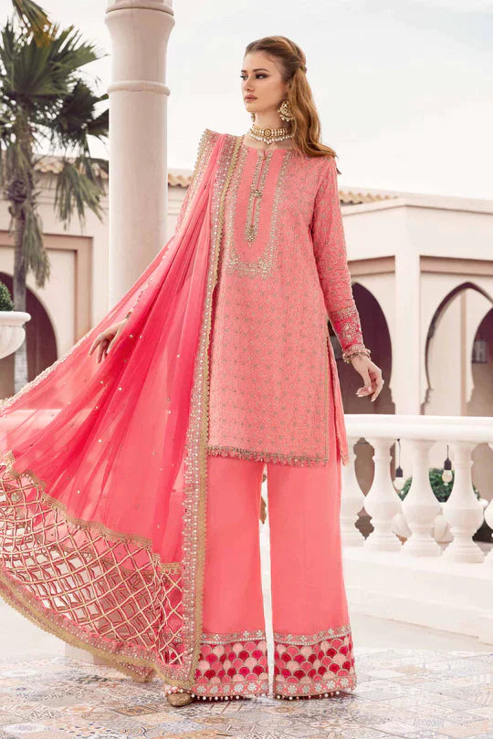 Maria B | Sateen Formals 23 | Candy Pink CST-701 - Official Maria B stockist in UK - Sakeena London
