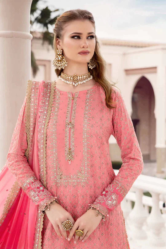 Maria B | Sateen Formals 23 | Candy Pink CST-701 - Official Maria B stockist in UK - Sakeena London