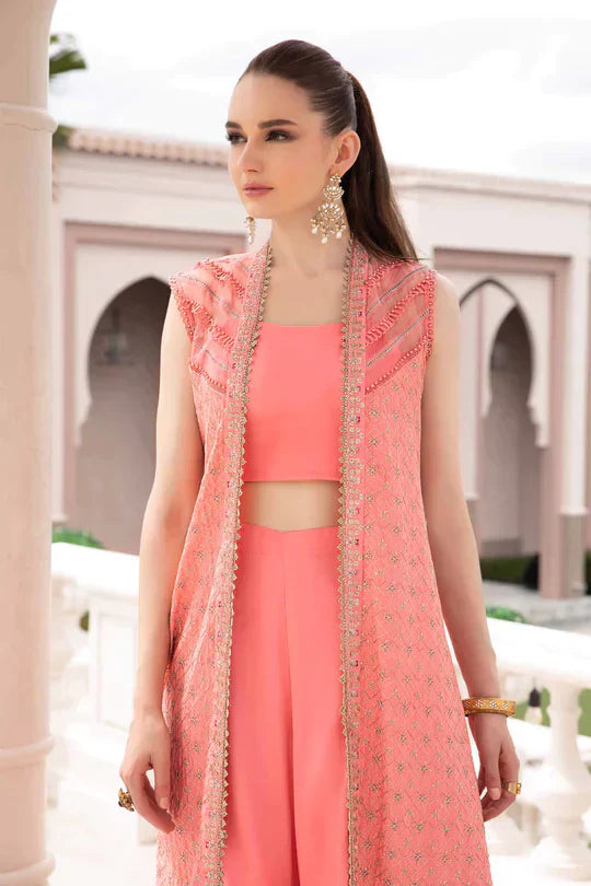 Maria B | Sateen Formals 23 | Candy Pink CST-701 - Official Maria B stockist in UK - Sakeena London