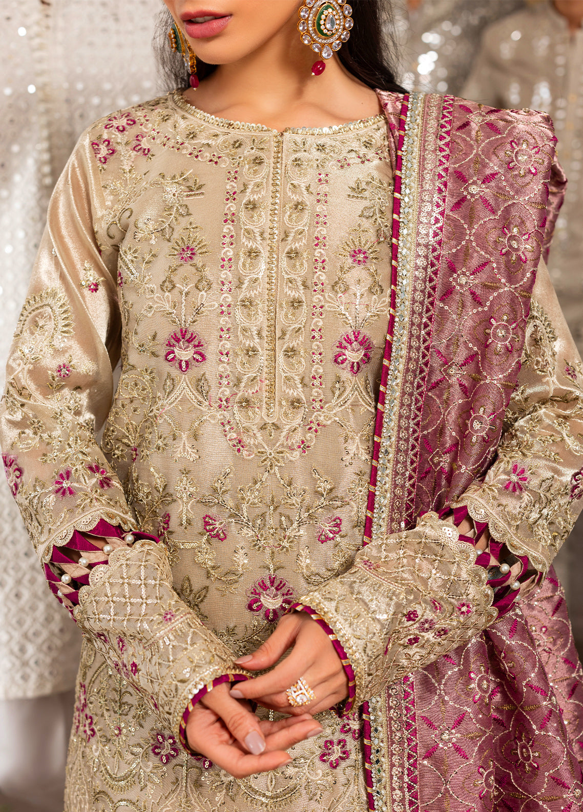 Sahane | Haye Dil Wedding Formals | CT 29005 Gold Love - Official Sahane stockist in UK - Sakeena London