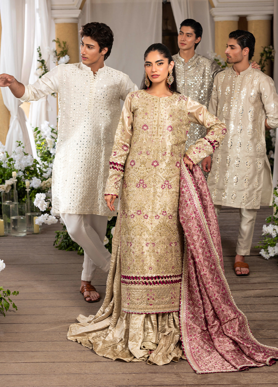 Sahane | Haye Dil Wedding Formals | CT 29005 Gold Love - Official Sahane stockist in UK - Sakeena London