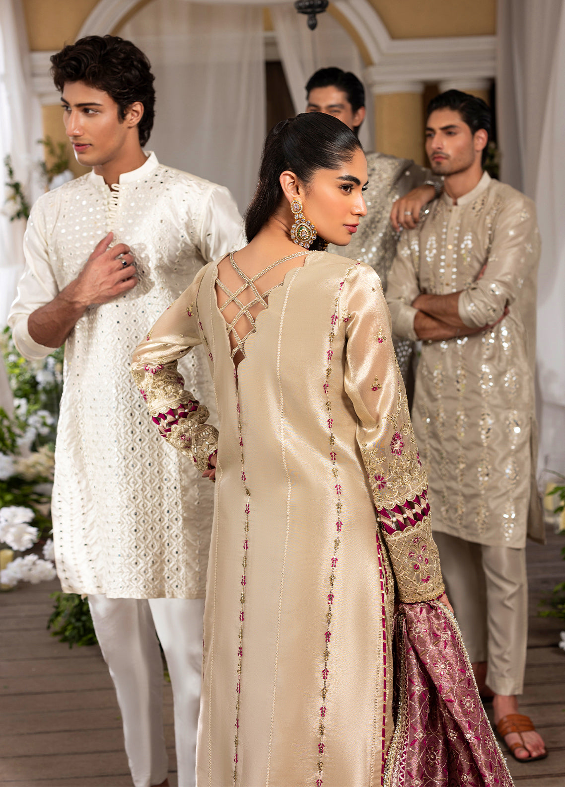 Sahane | Haye Dil Wedding Formals | CT 29005 Gold Love - Official Sahane stockist in UK - Sakeena London