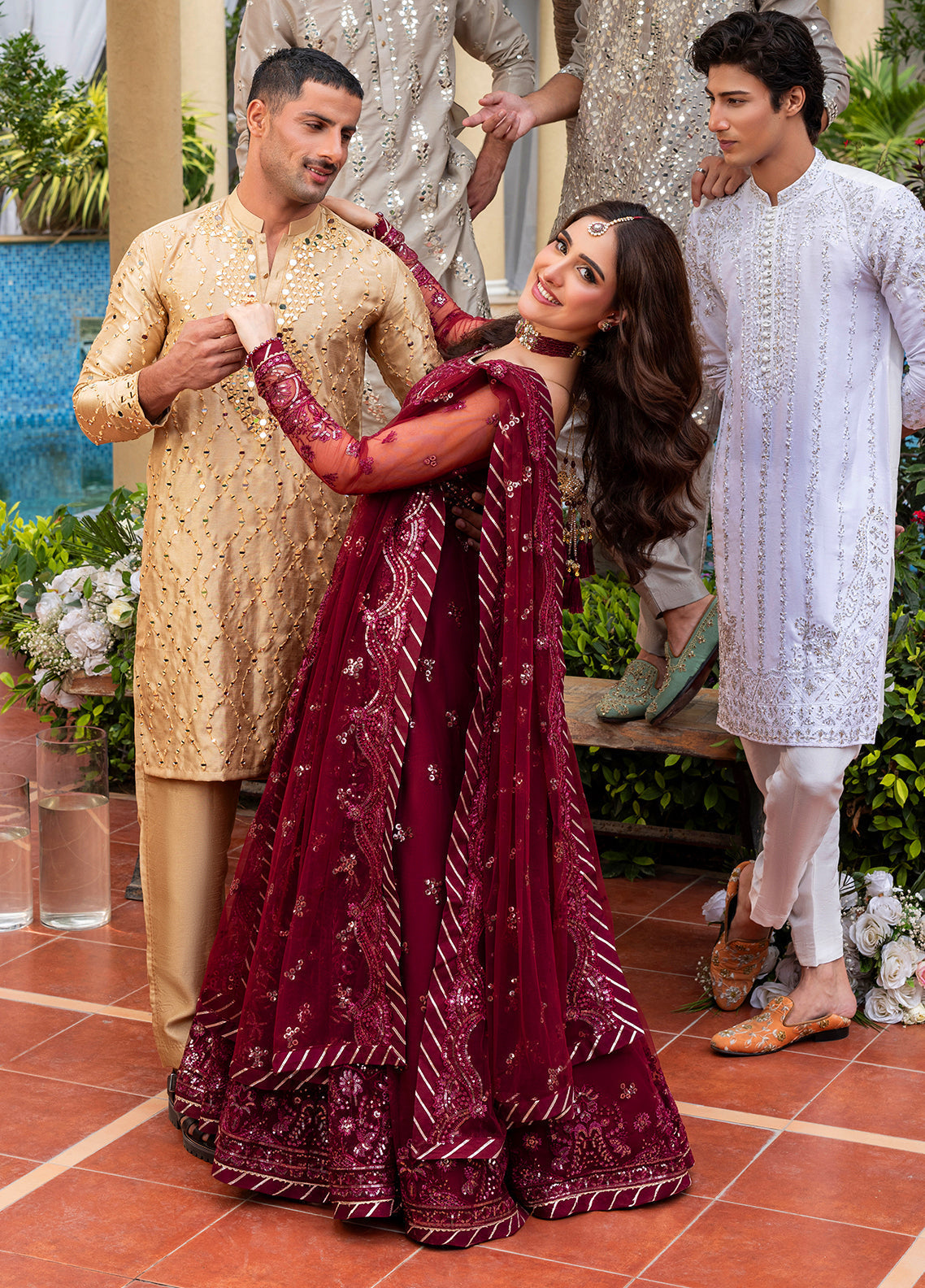 Sahane | Haye Dil Wedding Formals | CT 29009 Crimson HeartBeat - Official Sahane stockist in UK - Sakeena London