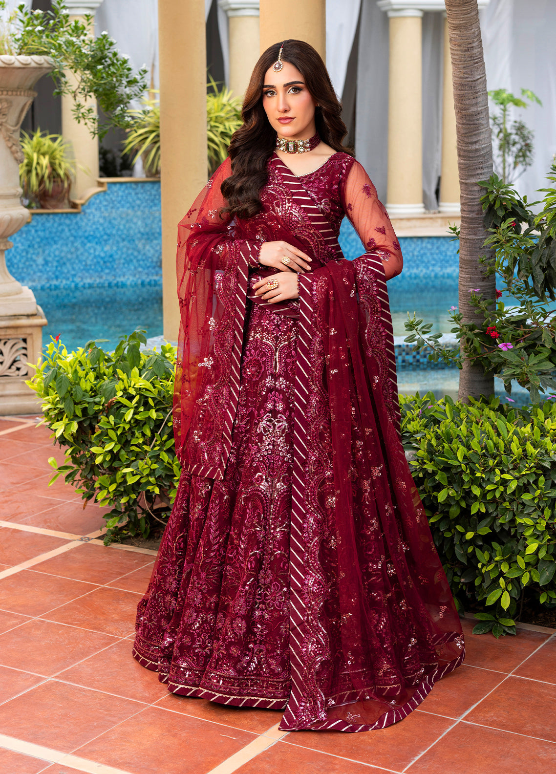 Sahane | Haye Dil Wedding Formals | CT 29009 Crimson HeartBeat - Official Sahane stockist in UK - Sakeena London
