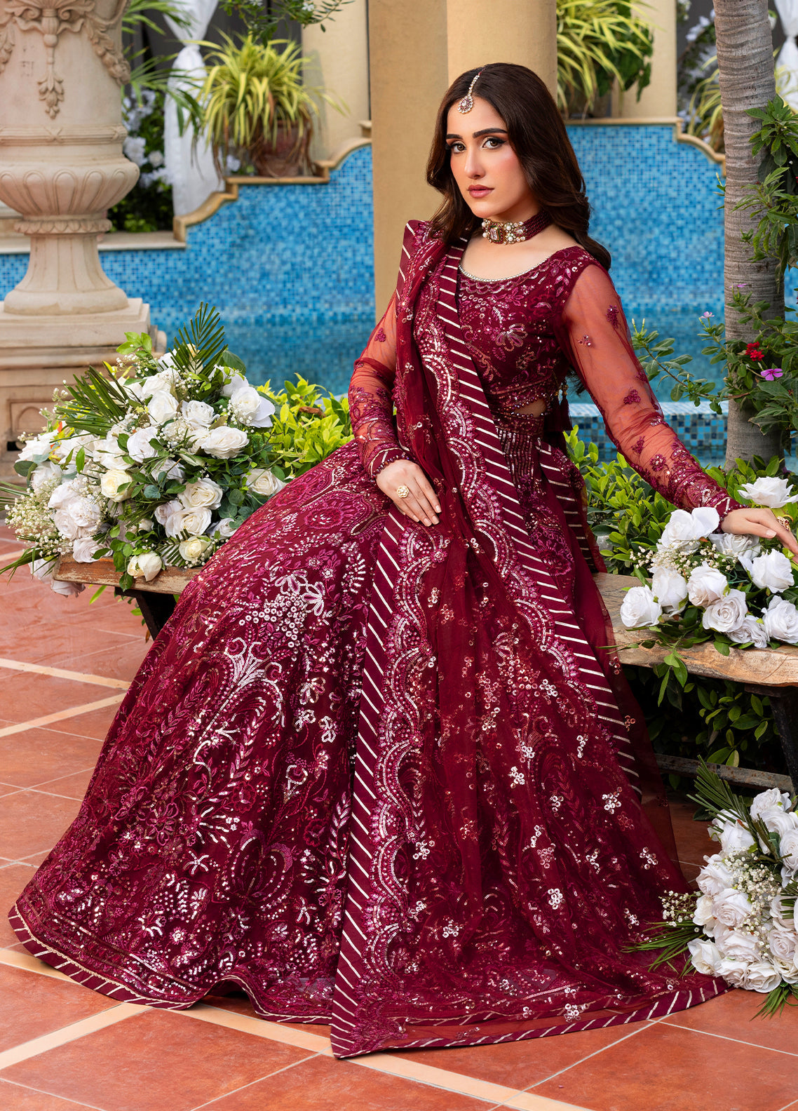 Sahane | Haye Dil Wedding Formals | CT 29009 Crimson HeartBeat - Official Sahane stockist in UK - Sakeena London