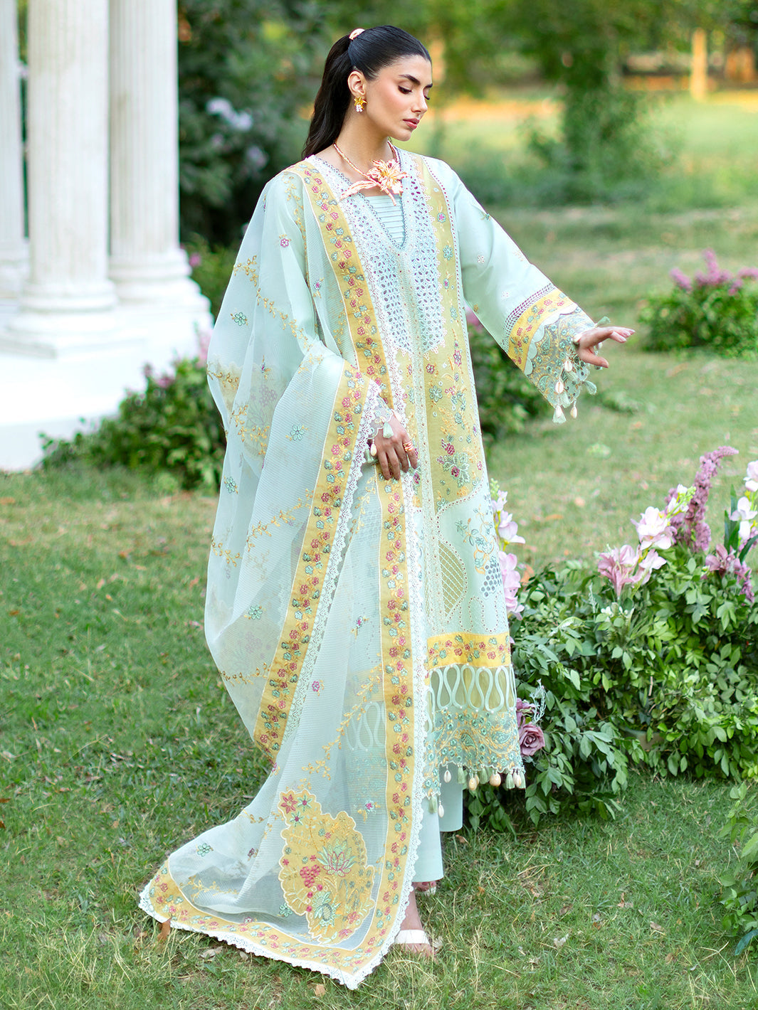 Mahnur | Sophie Luxury Lawn 25 | Calista - Official Mahnur stockist in UK - Sakeena London
