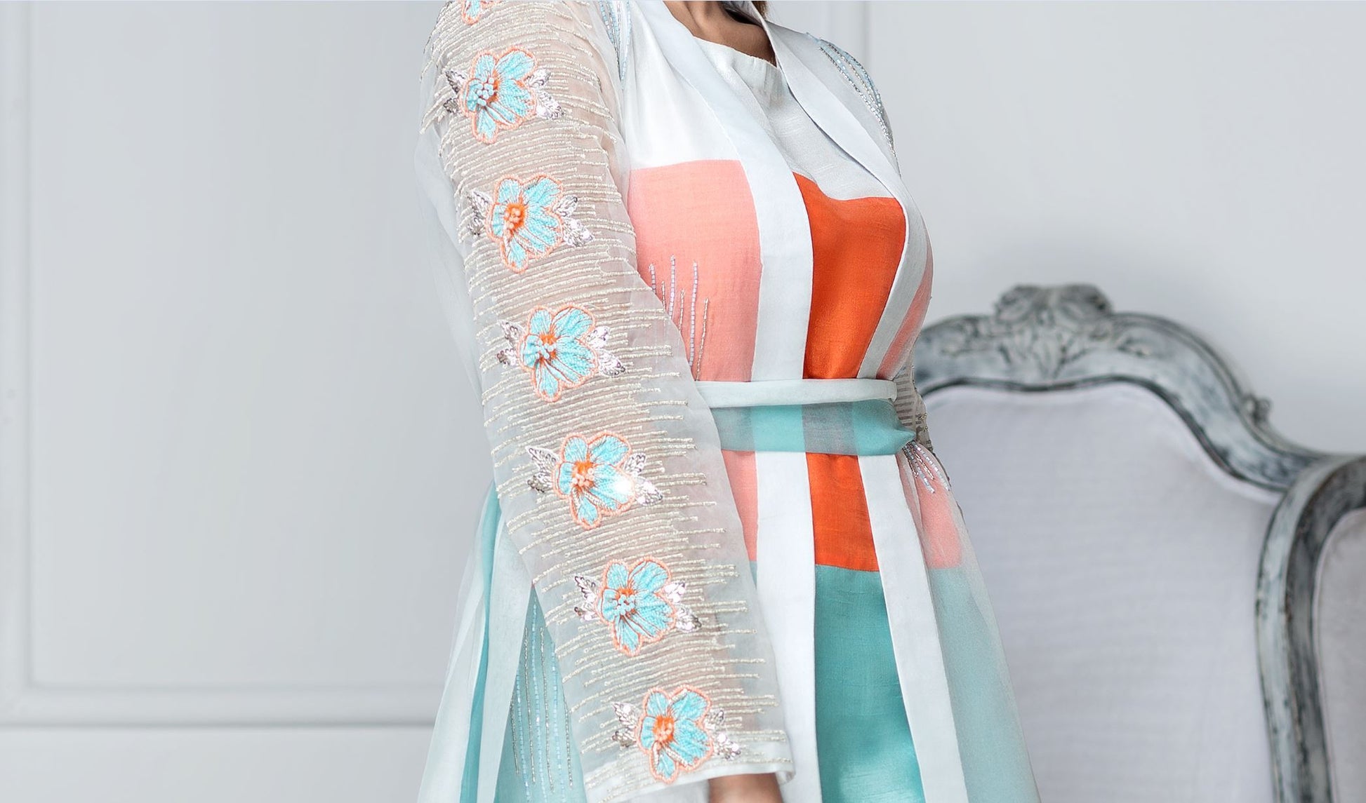 Hana | Eclectic Ready to Wear | Aqua Marine - Official Hana stockist in UK - Sakeena London