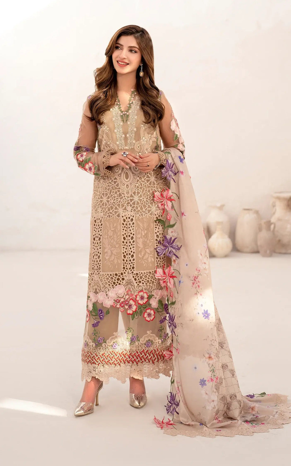 Asifa and Nabeel | Azalia Sumemr 25 | Carnation (AZL25-09) - Official Asifa and Nabeel stockist in UK - Sakeena London
