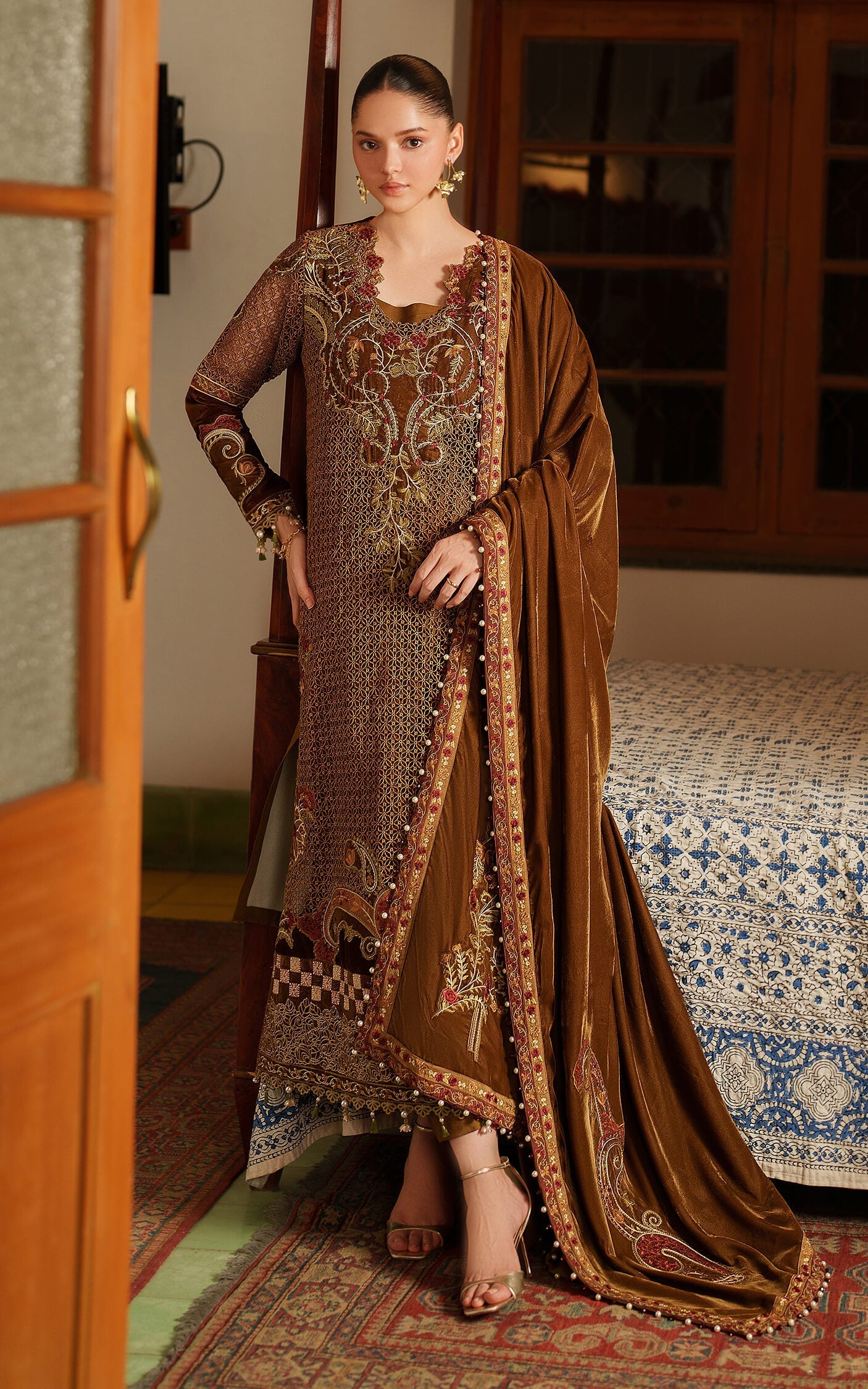 Asifa and Nabeel | Pashmina Luxe 25 |Cedar LWC25-08 - Official Asifa and Nabeel stockist in UK - Sakeena London