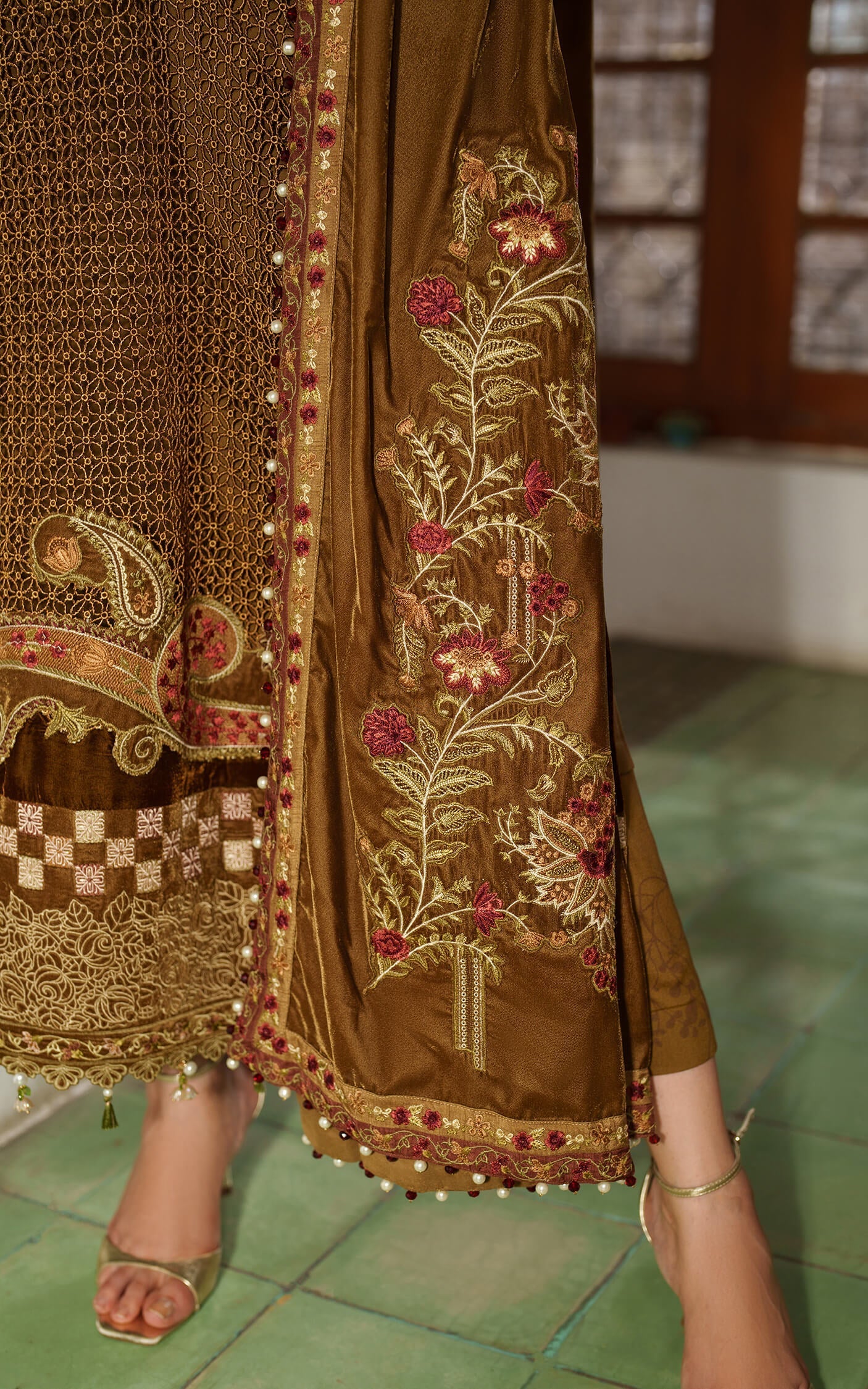Asifa and Nabeel | Pashmina Luxe 25 |Cedar LWC25-08 - Official Asifa and Nabeel stockist in UK - Sakeena London