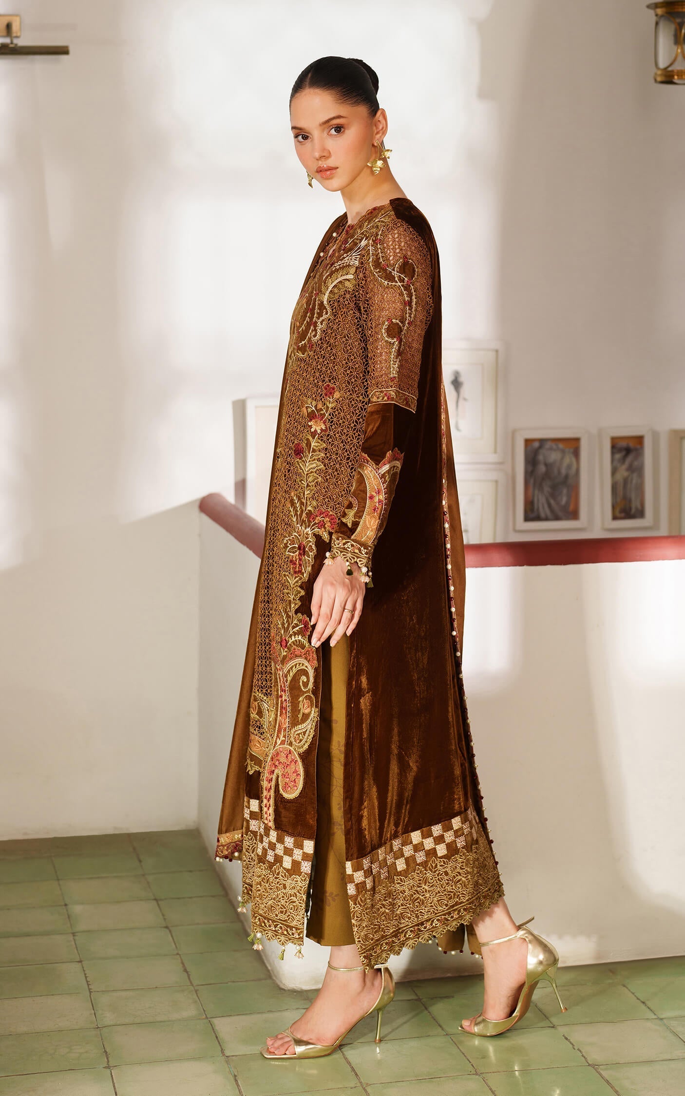 Asifa and Nabeel | Pashmina Luxe 25 |Cedar LWC25-08 - Official Asifa and Nabeel stockist in UK - Sakeena London