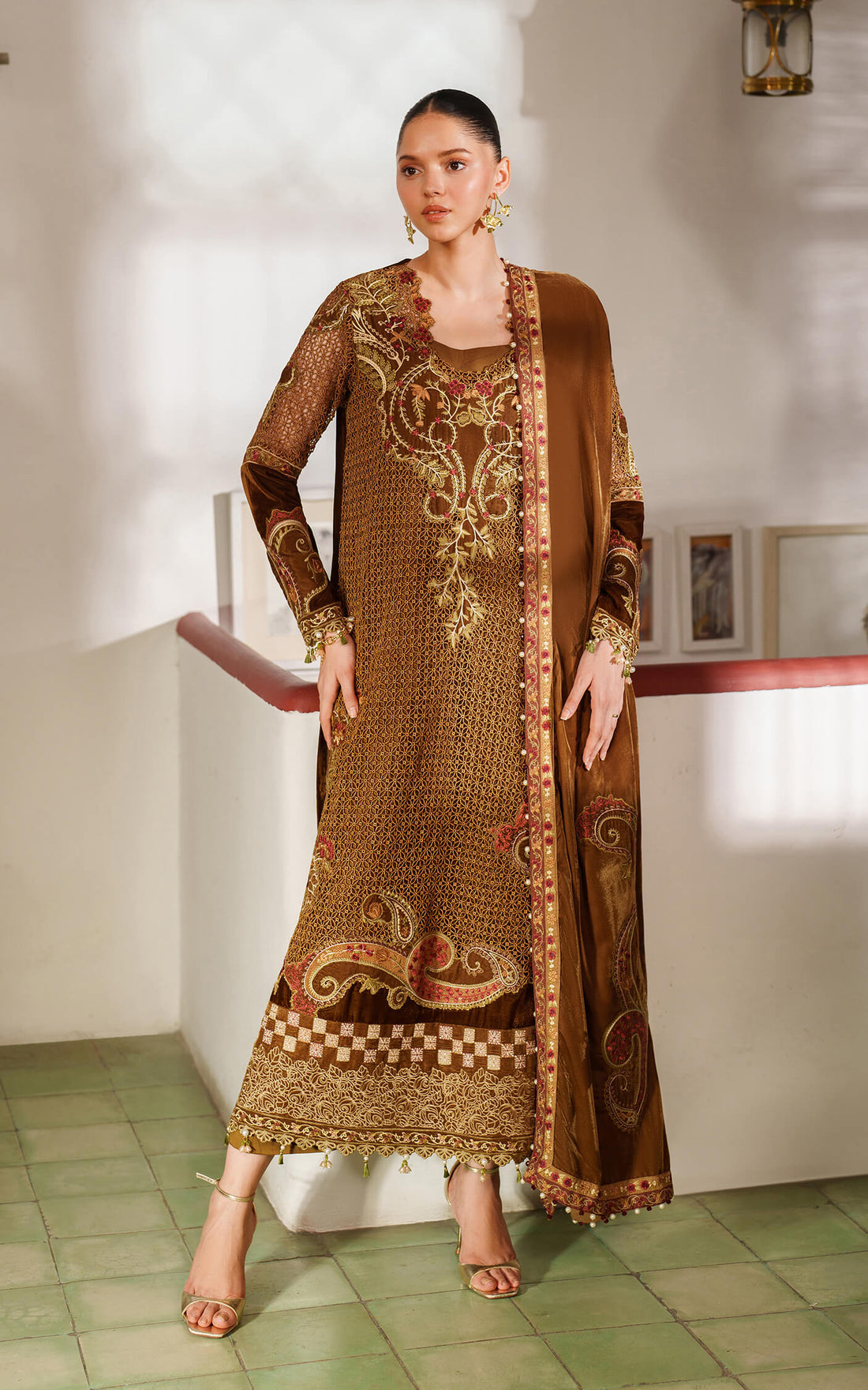 Asifa and Nabeel | Pashmina Luxe 25 |Cedar LWC25-08 - Official Asifa and Nabeel stockist in UK - Sakeena London