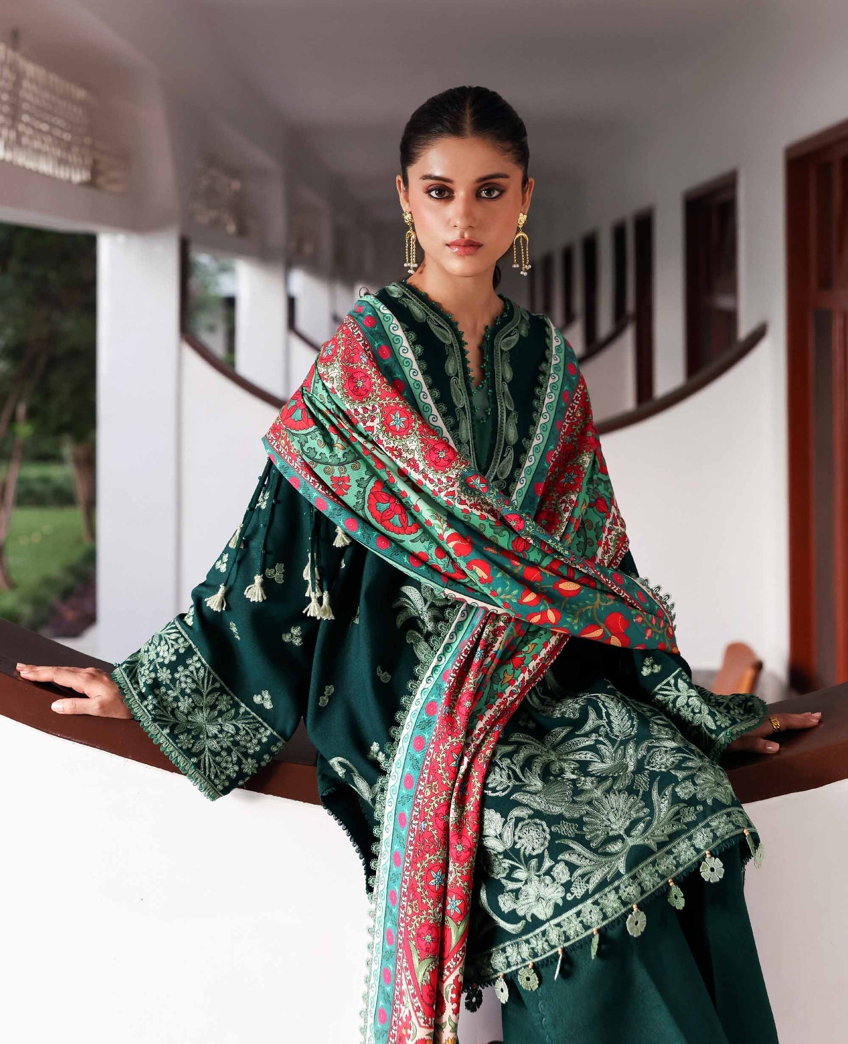 Republic Womenswear | Amaris Luxury Shawl 25 | Celeste - Official Republic Womenswear stockist in UK - Sakeena London