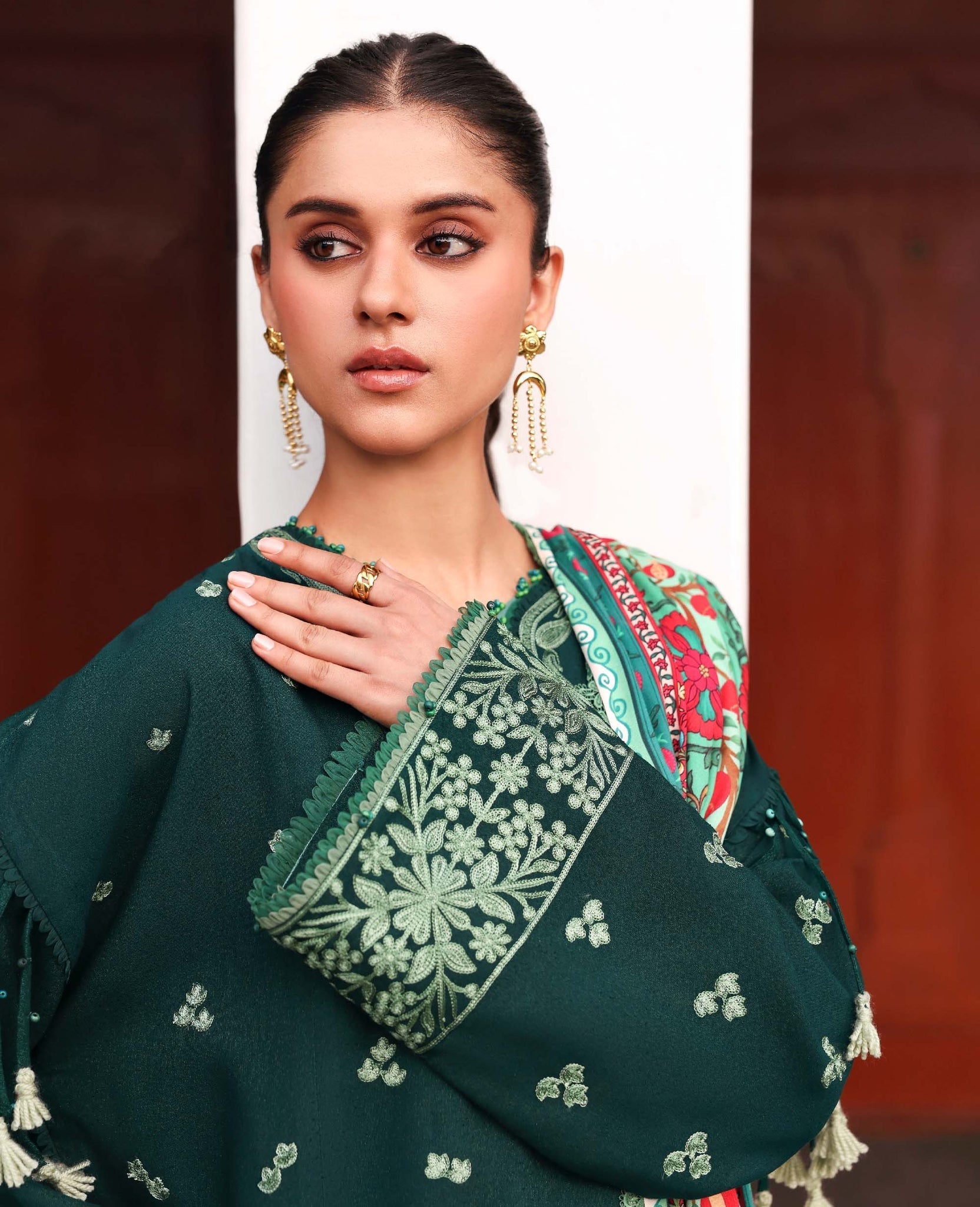 Republic Womenswear | Amaris Luxury Shawl 25 | Celeste - Official Republic Womenswear stockist in UK - Sakeena London