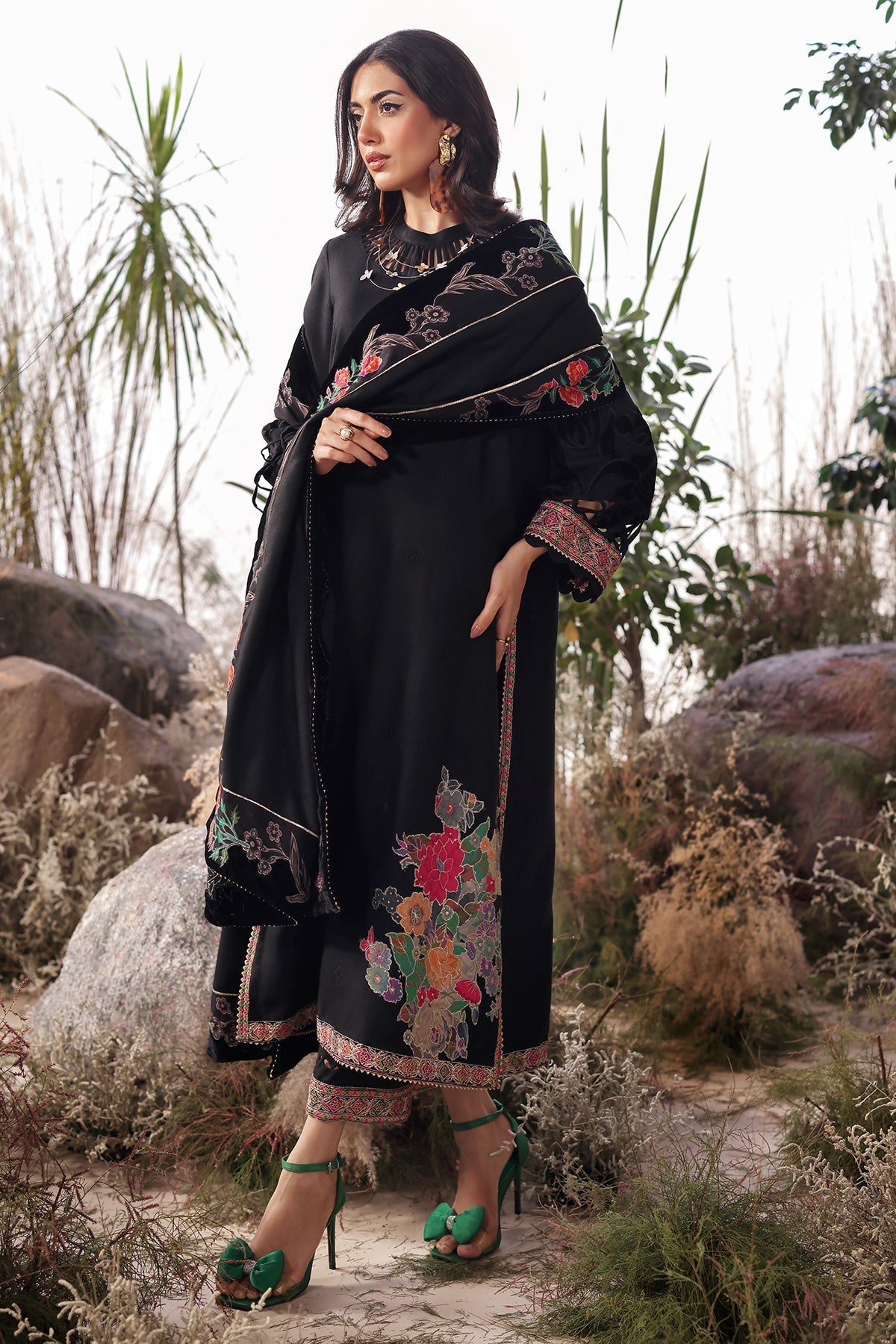 Charizma | Poshima Shawl | PS4-15 - Official Charizma stockist in UK - Sakeena London