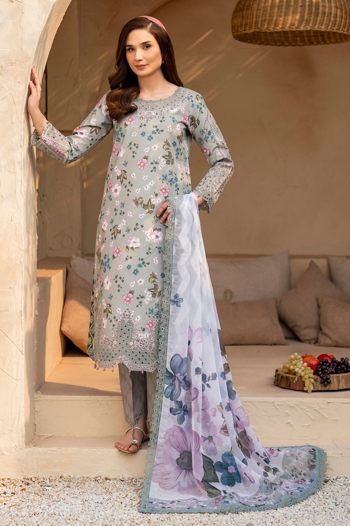 Alizeh | Levana Lawn | Cinder - Official Alizeh stockist in UK - Sakeena London