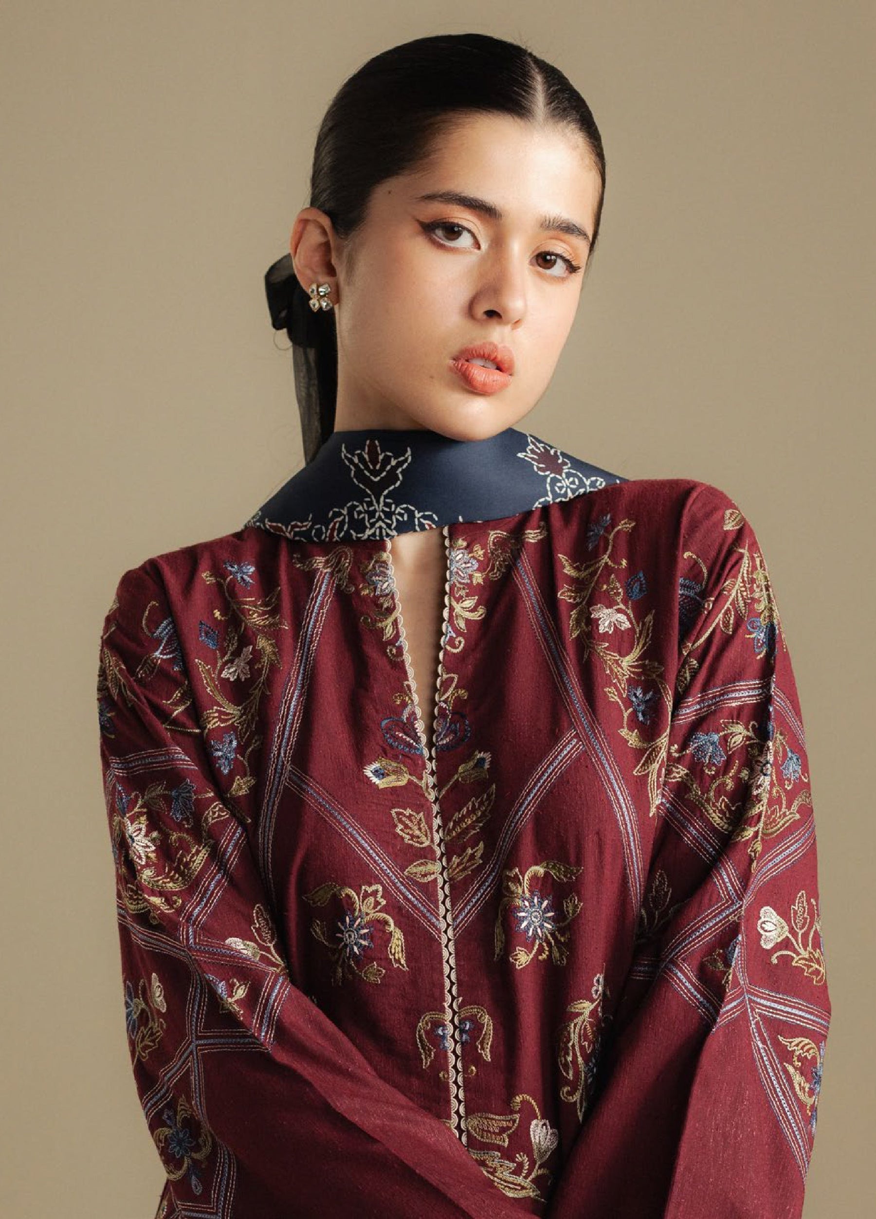 Zara Shahjahan | Coco Winter 25 | Coral-4B - Official Zara Shahjahan stockist in UK - Sakeena London