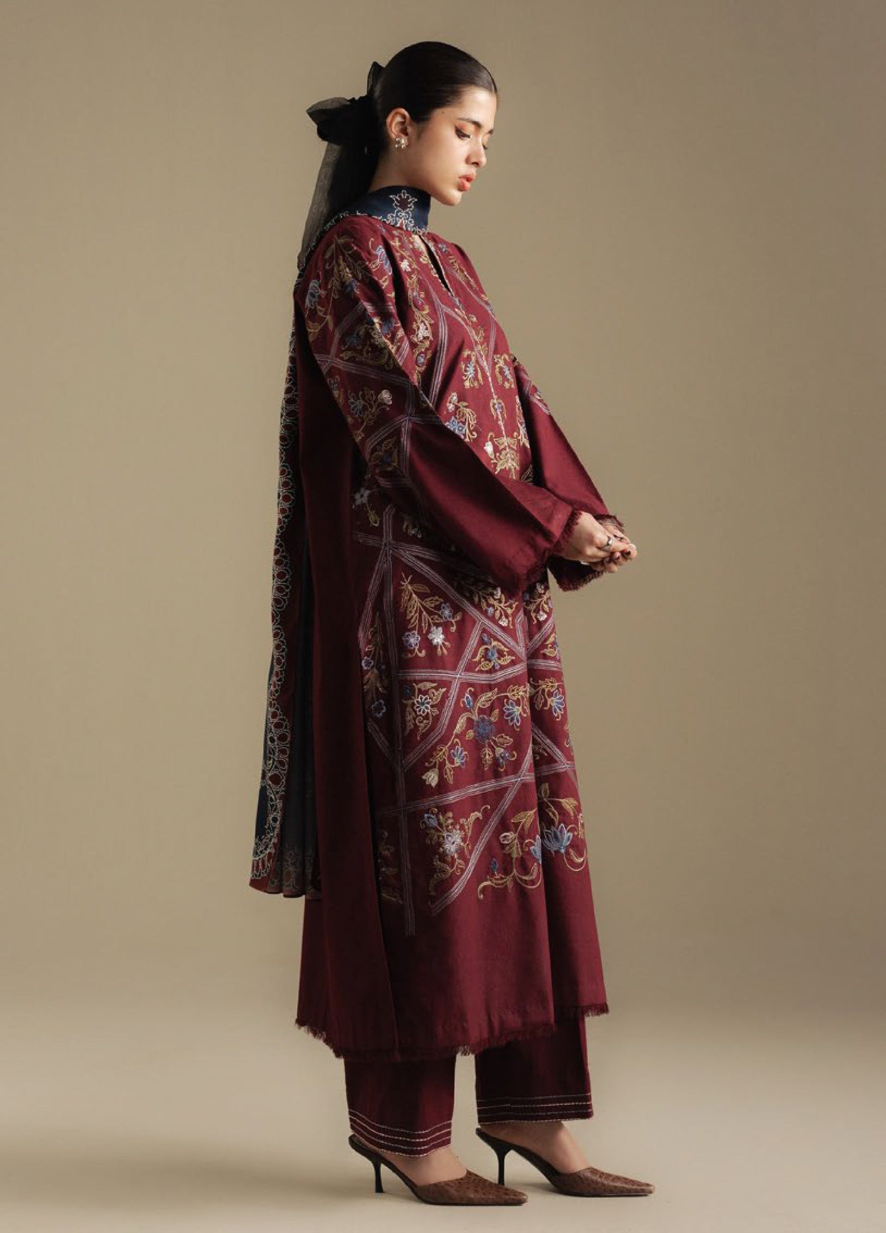 Zara Shahjahan | Coco Winter 25 | Coral-4B - Official Zara Shahjahan stockist in UK - Sakeena London