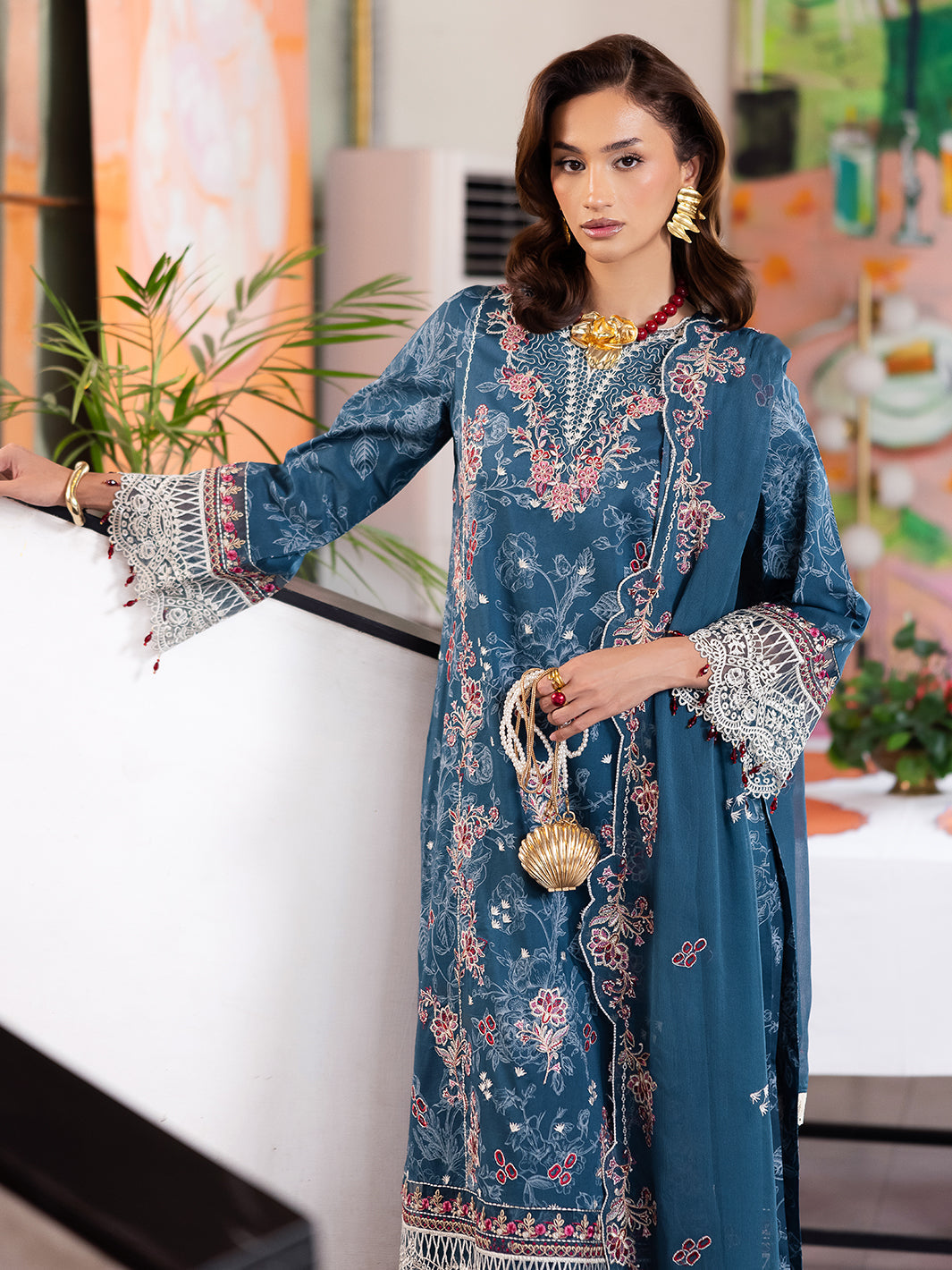 Mahnur | After Hours Luxury Lawn 25 | Confetti Hour - Official Mahnur stockist in UK - Sakeena London
