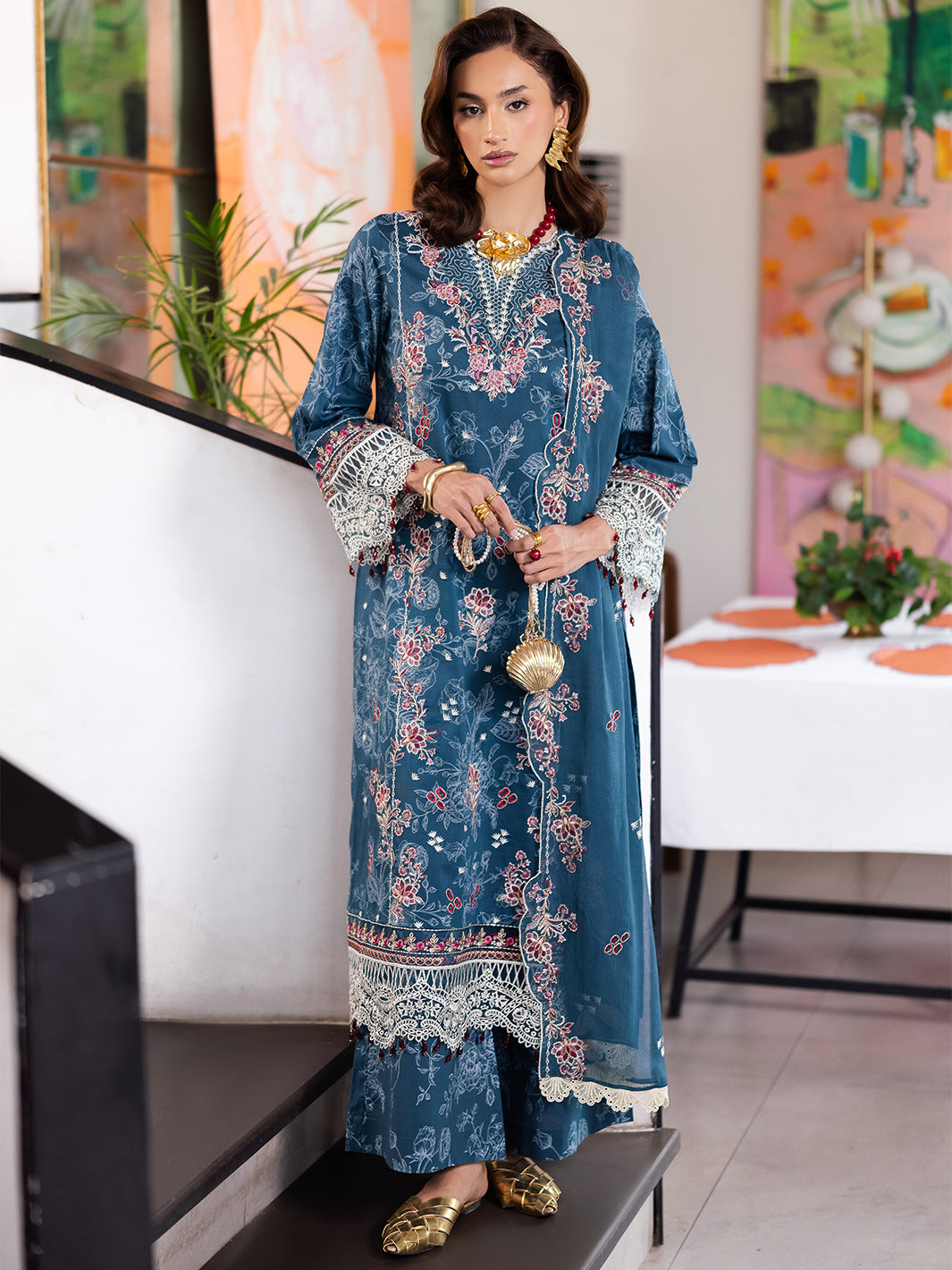 Mahnur | After Hours Luxury Lawn 25 | Confetti Hour - Official Mahnur stockist in UK - Sakeena London