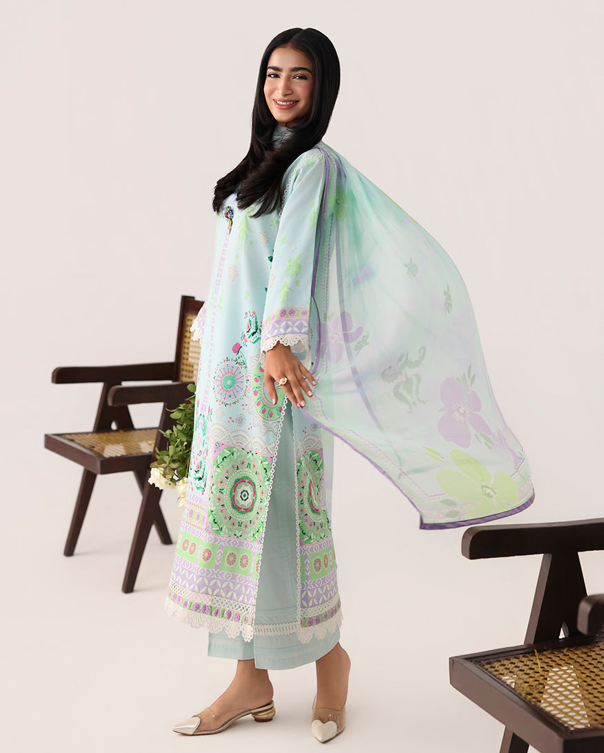 Roheenaz | Rosette Lawn | Cool Mirage