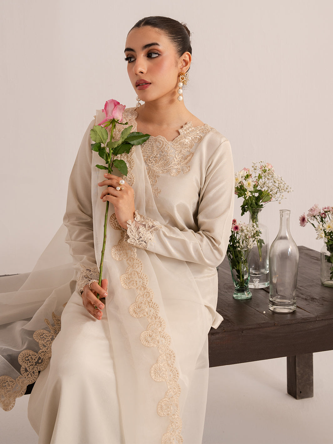 Izel | The Silk Chapter | Creme - Official Izel stockist in UK - Sakeena London