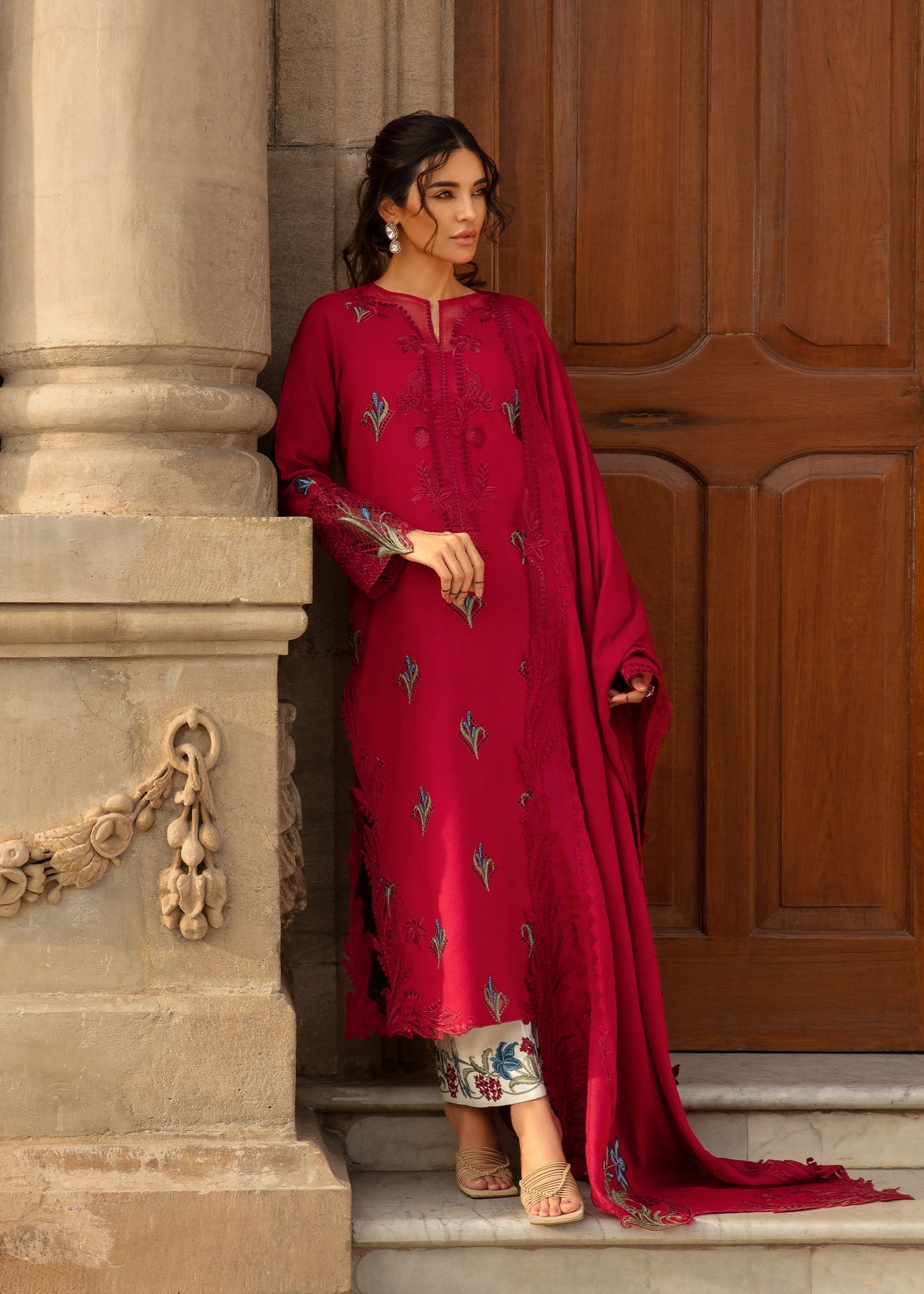 Crimson | Aaleen Winter 24 | Jurao ka Kaam - Official Crimson stockist in UK - Sakeena London