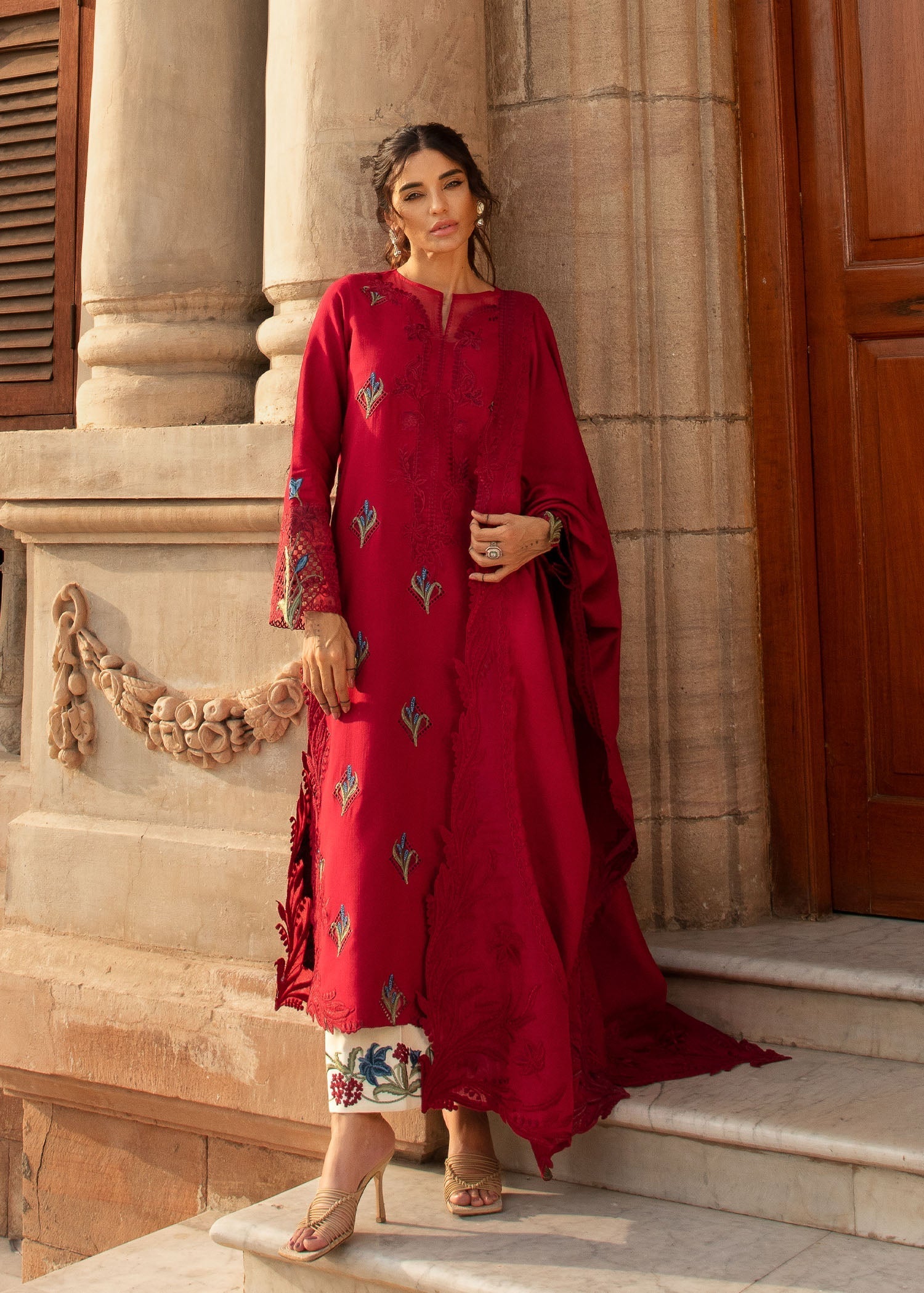 Crimson | Aaleen Winter 24 | Jurao ka Kaam - Official Crimson stockist in UK - Sakeena London