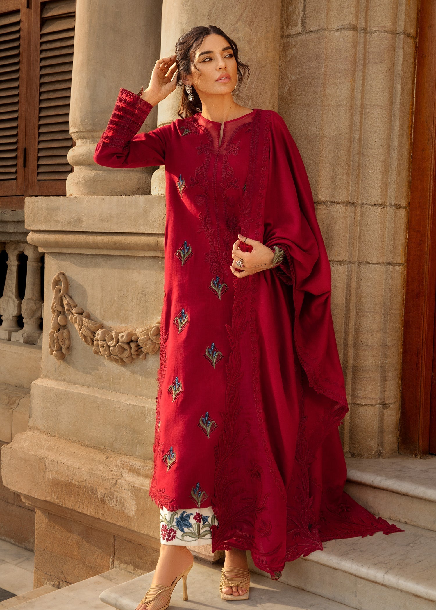 Crimson | Aaleen Winter 24 | Jurao ka Kaam - Official Crimson stockist in UK - Sakeena London