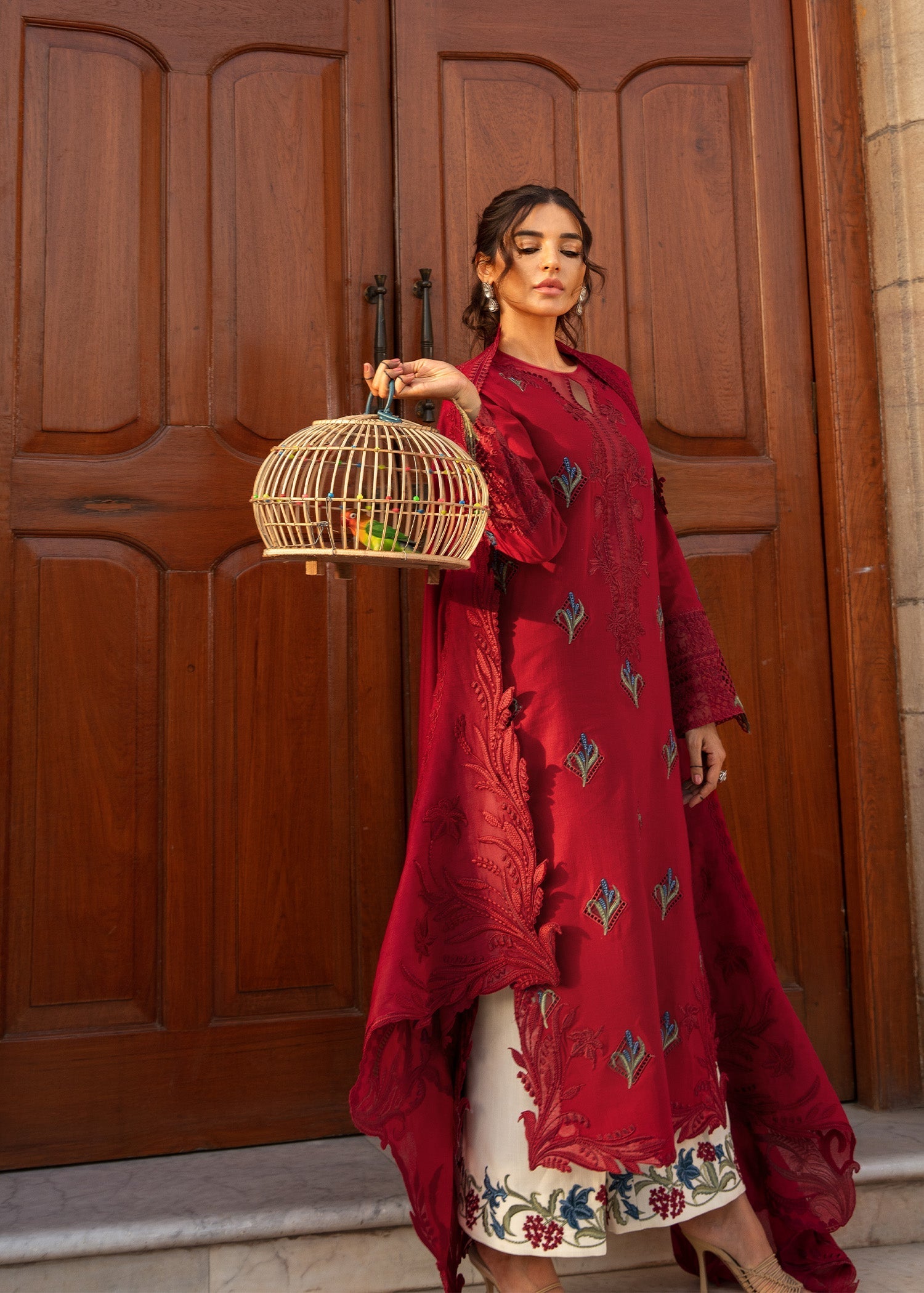 Crimson | Aaleen Winter 24 | Jurao ka Kaam - Official Crimson stockist in UK - Sakeena London