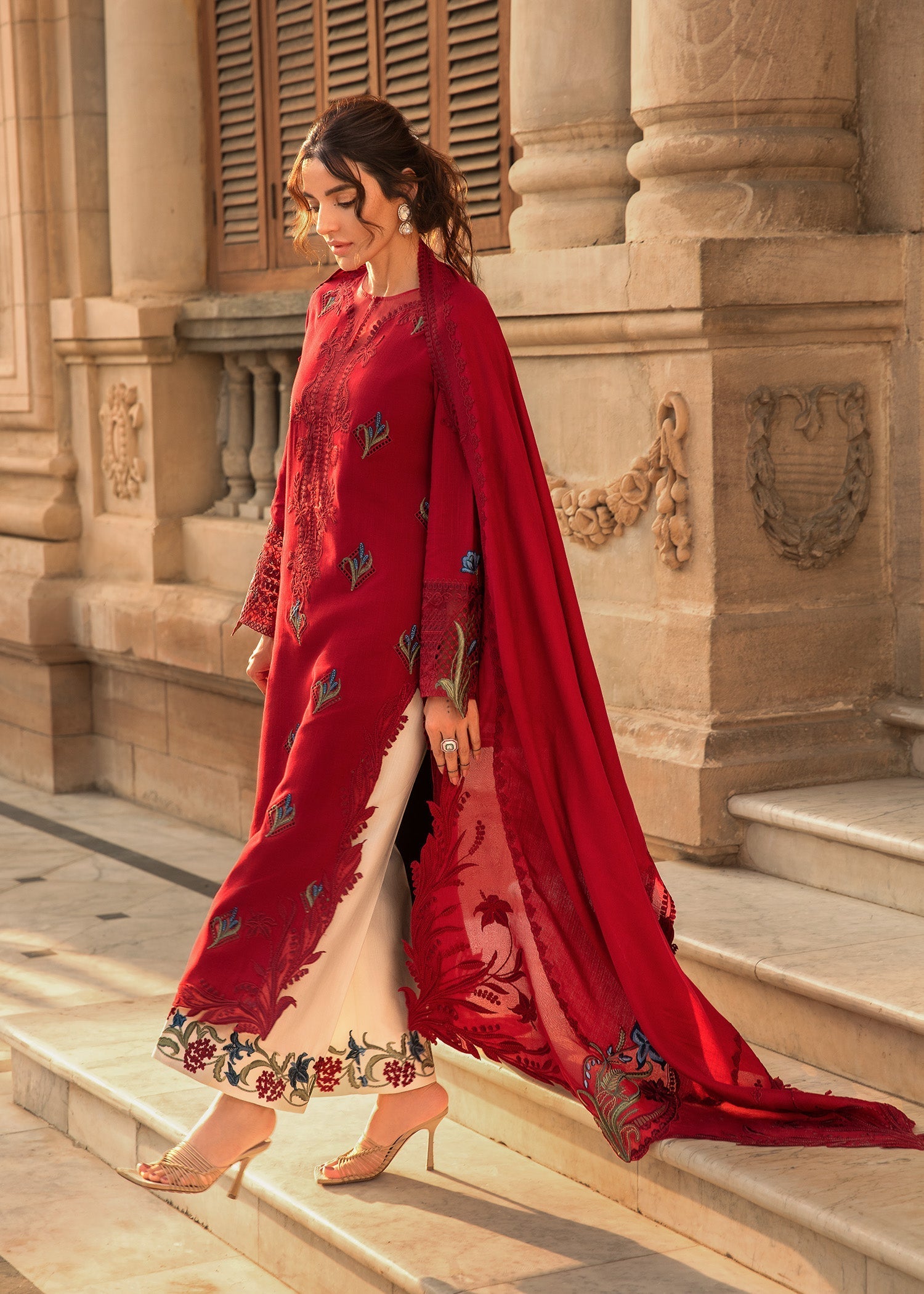 Crimson | Aaleen Winter 24 | Jurao ka Kaam - Official Crimson stockist in UK - Sakeena London